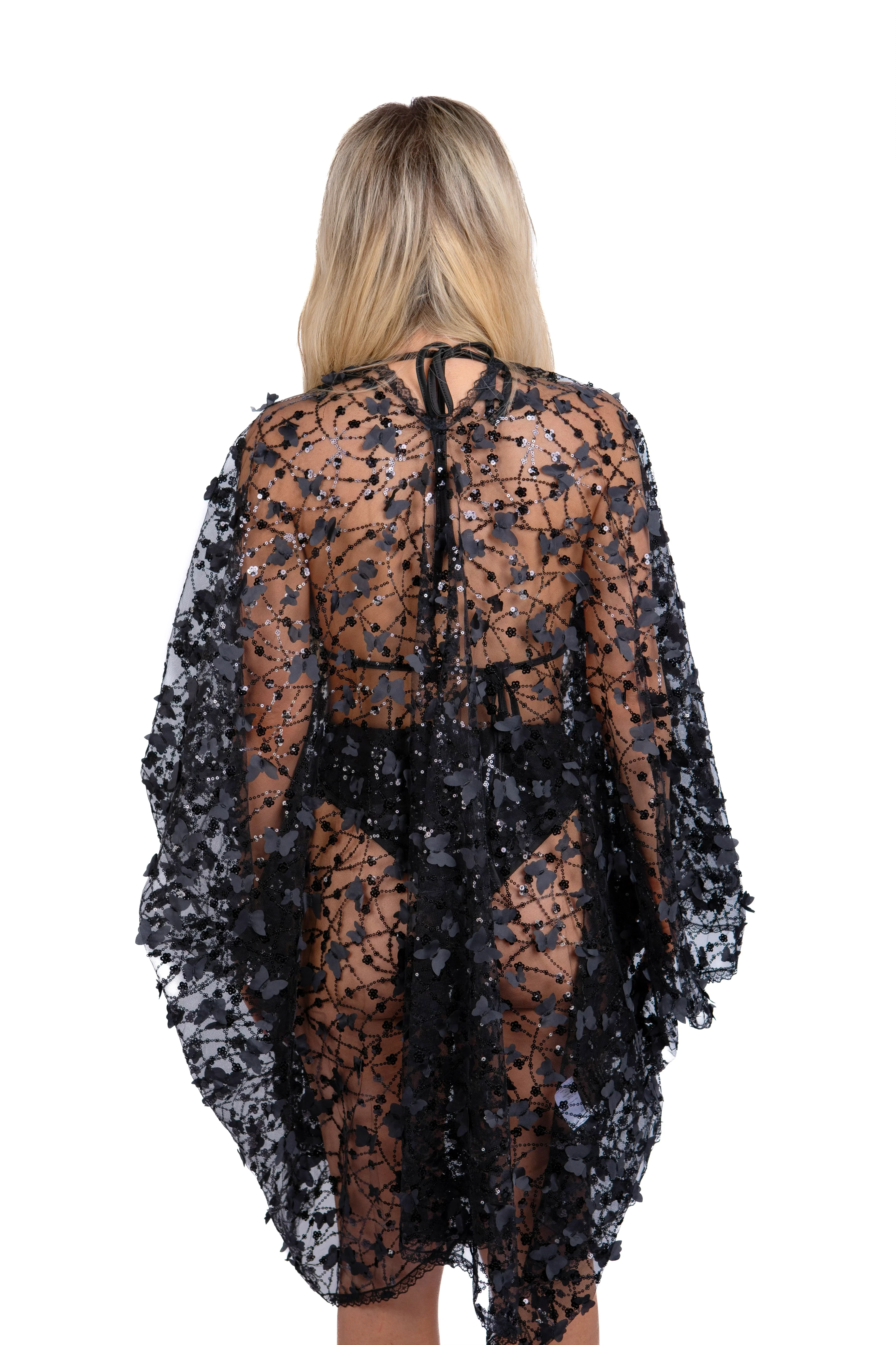 3D Blossom Kimono- Midnight Butterfly - Image 3