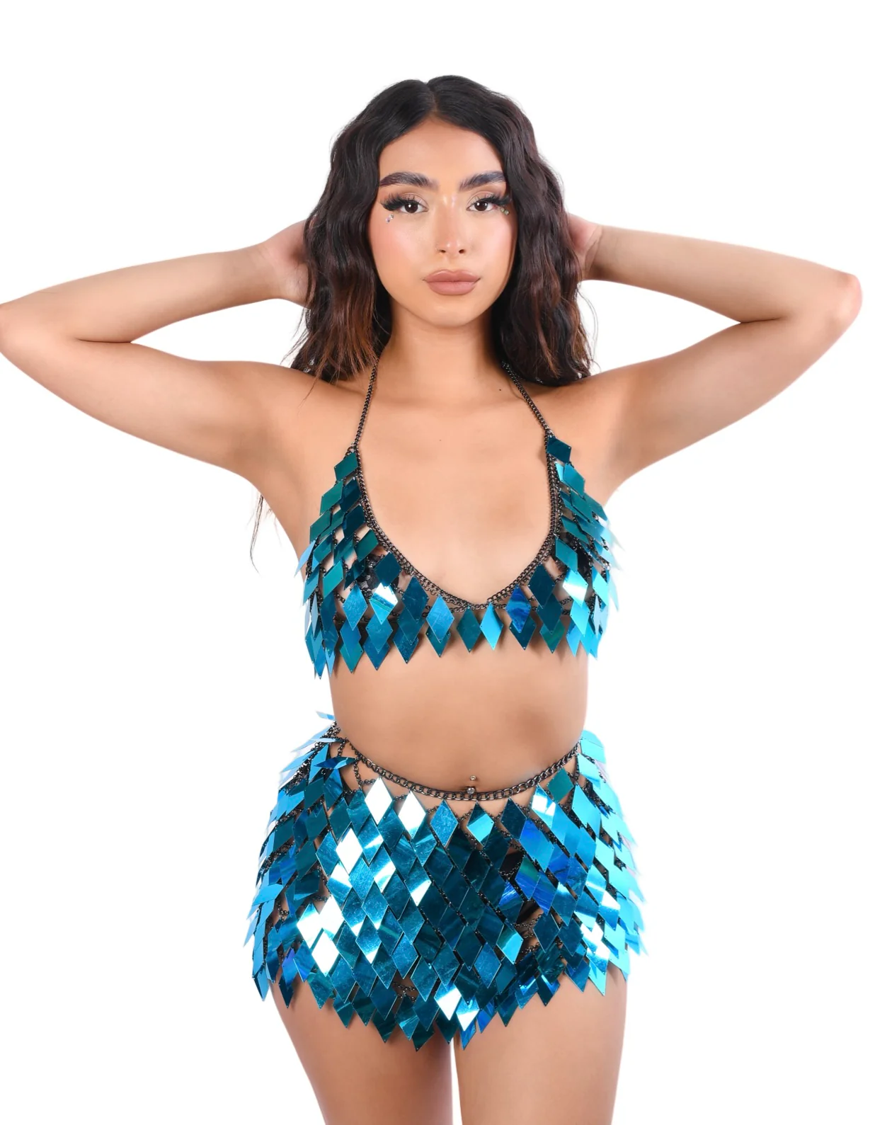 Aqua Blue Jewelry Top - Image 2