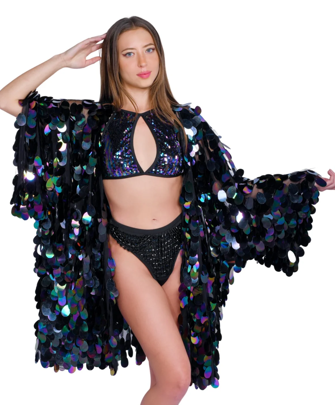 Aura Unicorn Goddess Sequin Kimono - Image 2