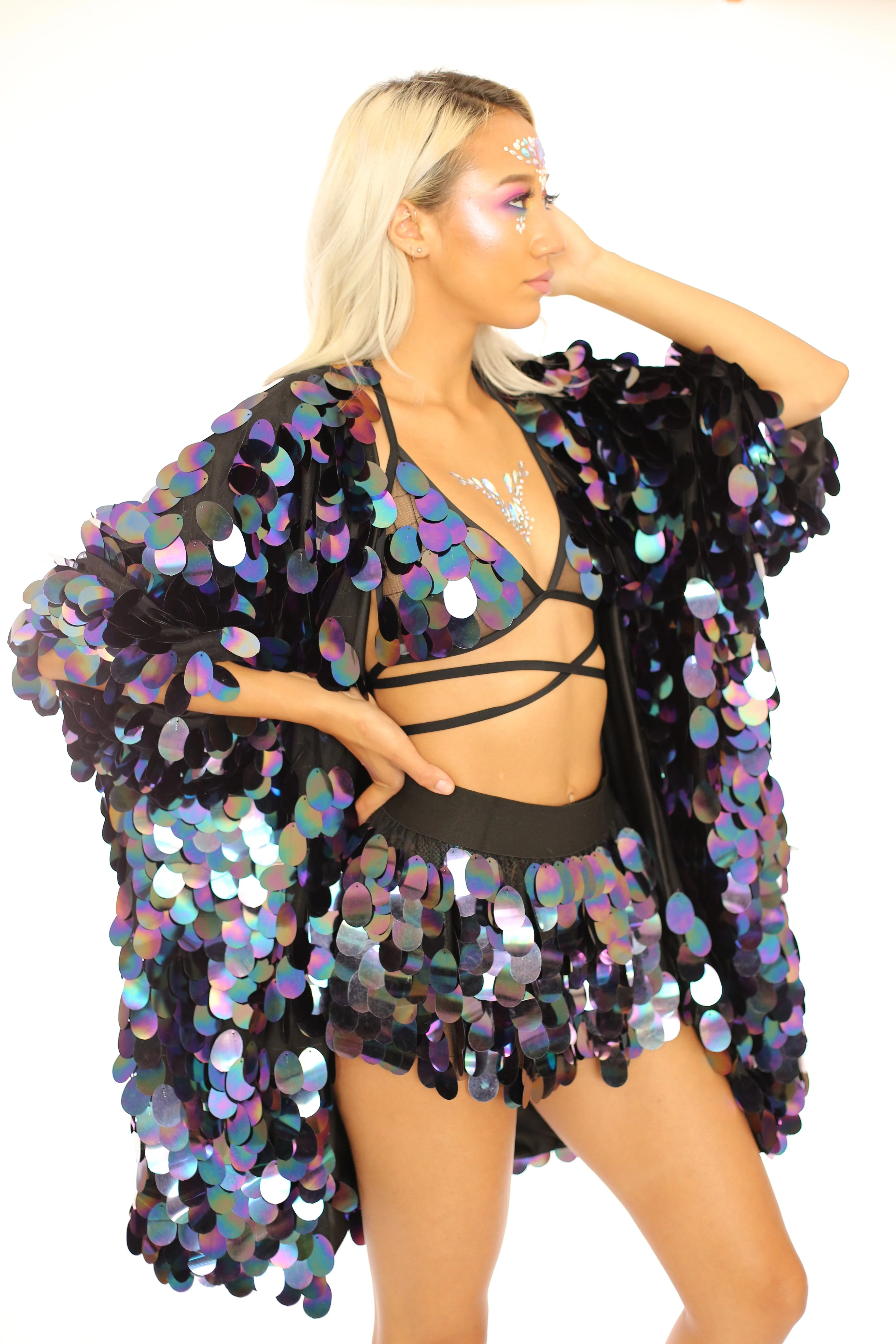 Aura Unicorn Goddess Sequin Kimono - Image 8