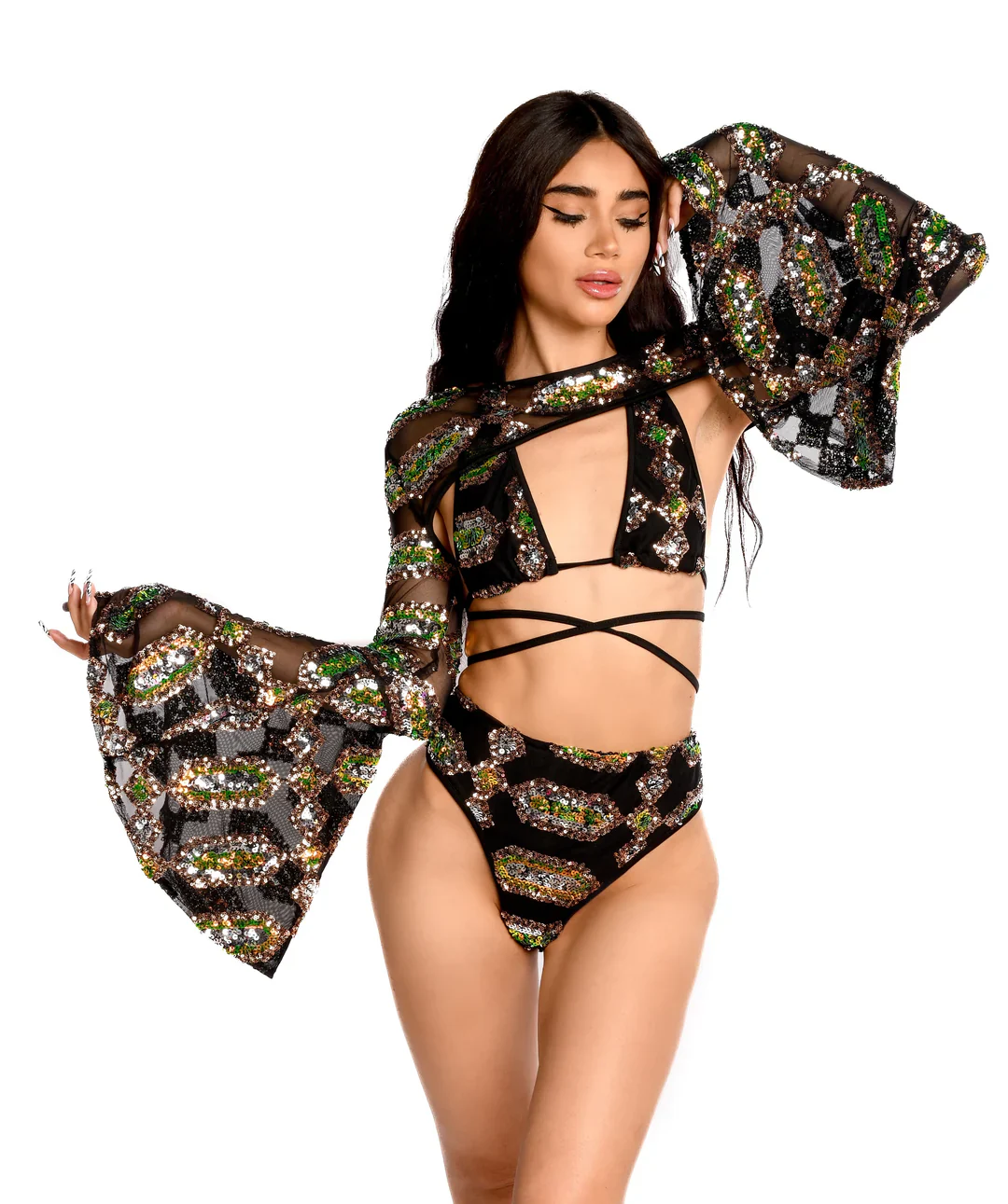 Black Obsidian Sequin Set - Image 11