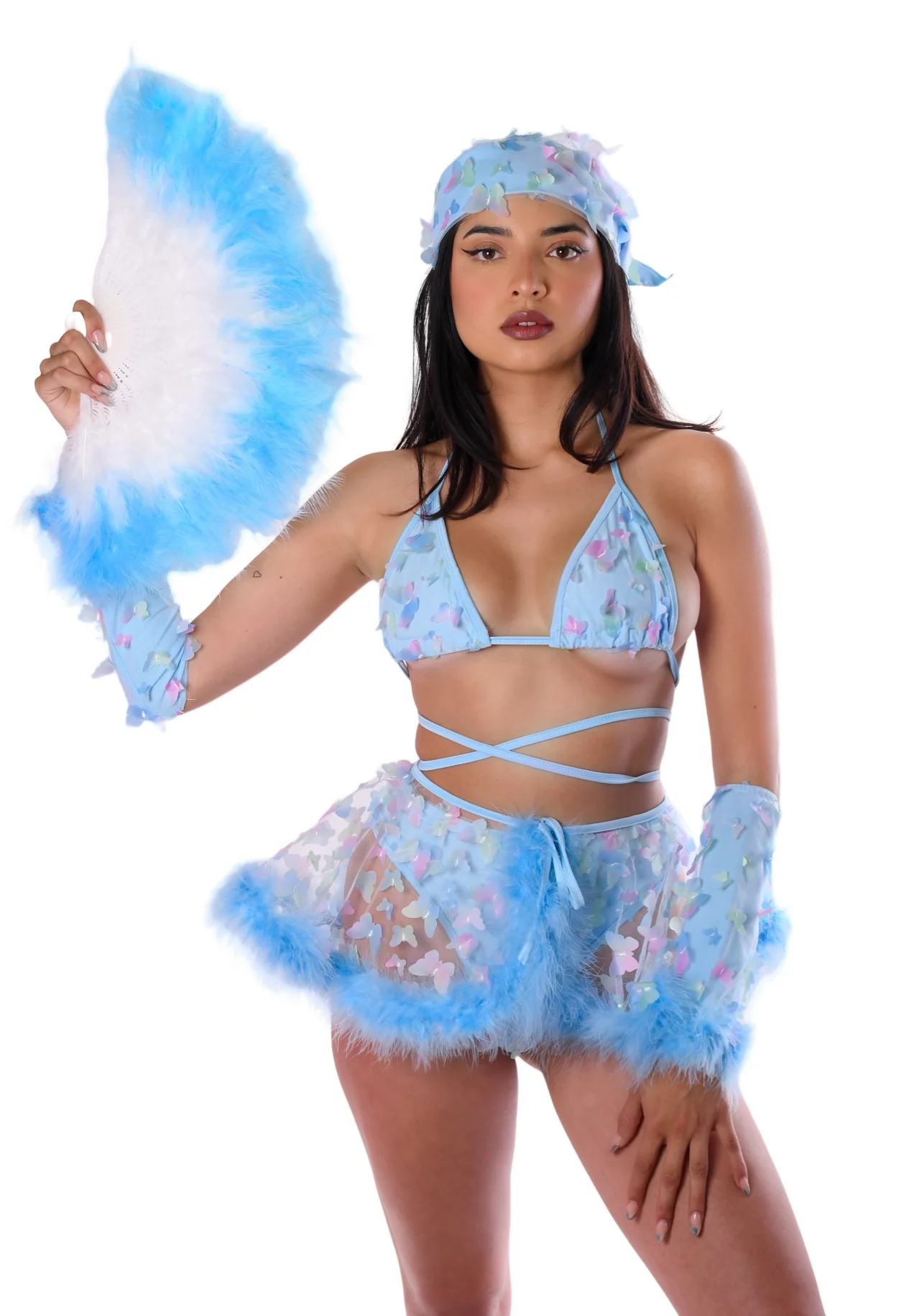 Blue Butterfly Fuzzy 3D Set (5pcs) - Image 4