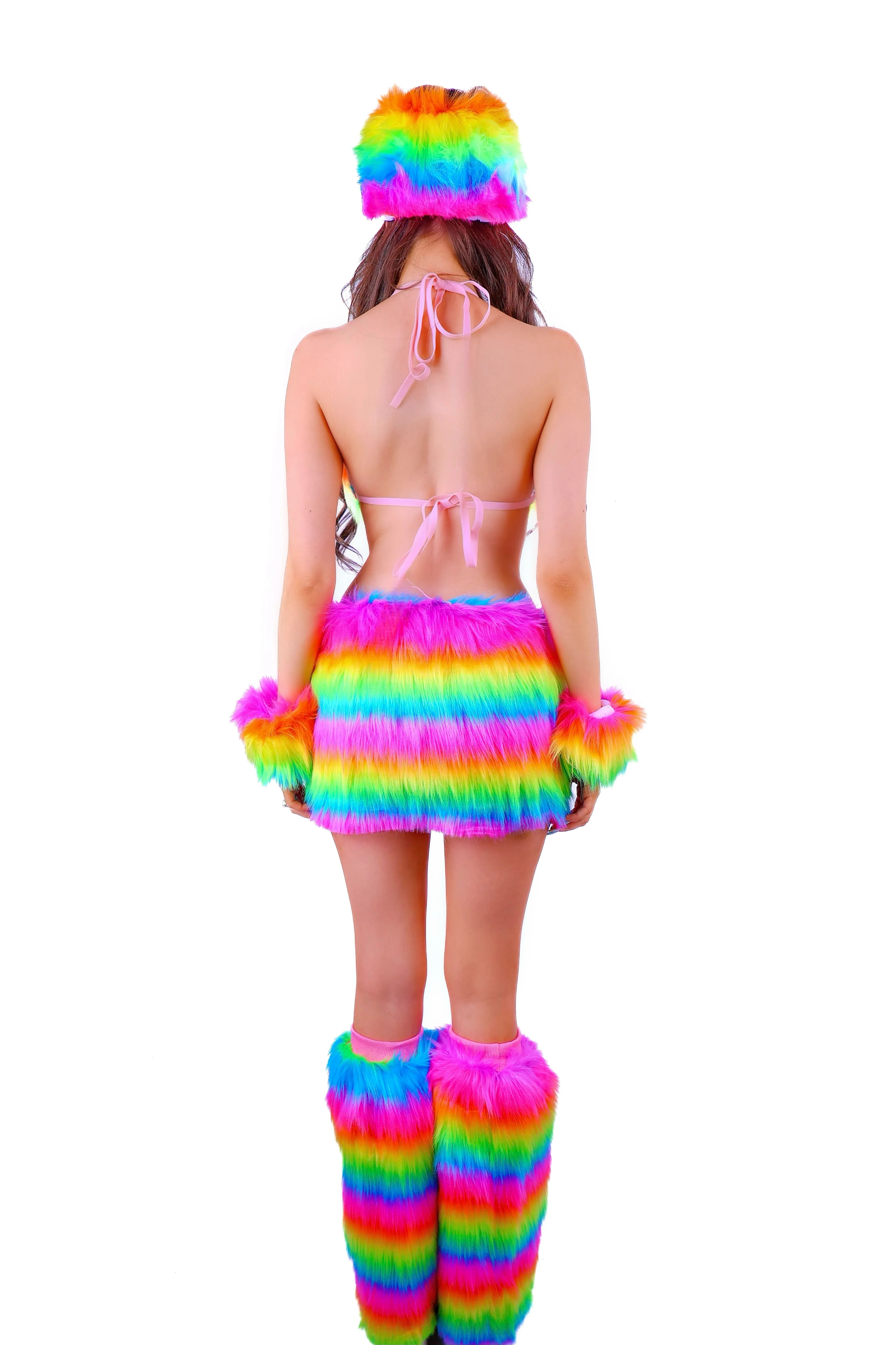 Rainbow Dream Diva Fuzzy Skirt - Image 4