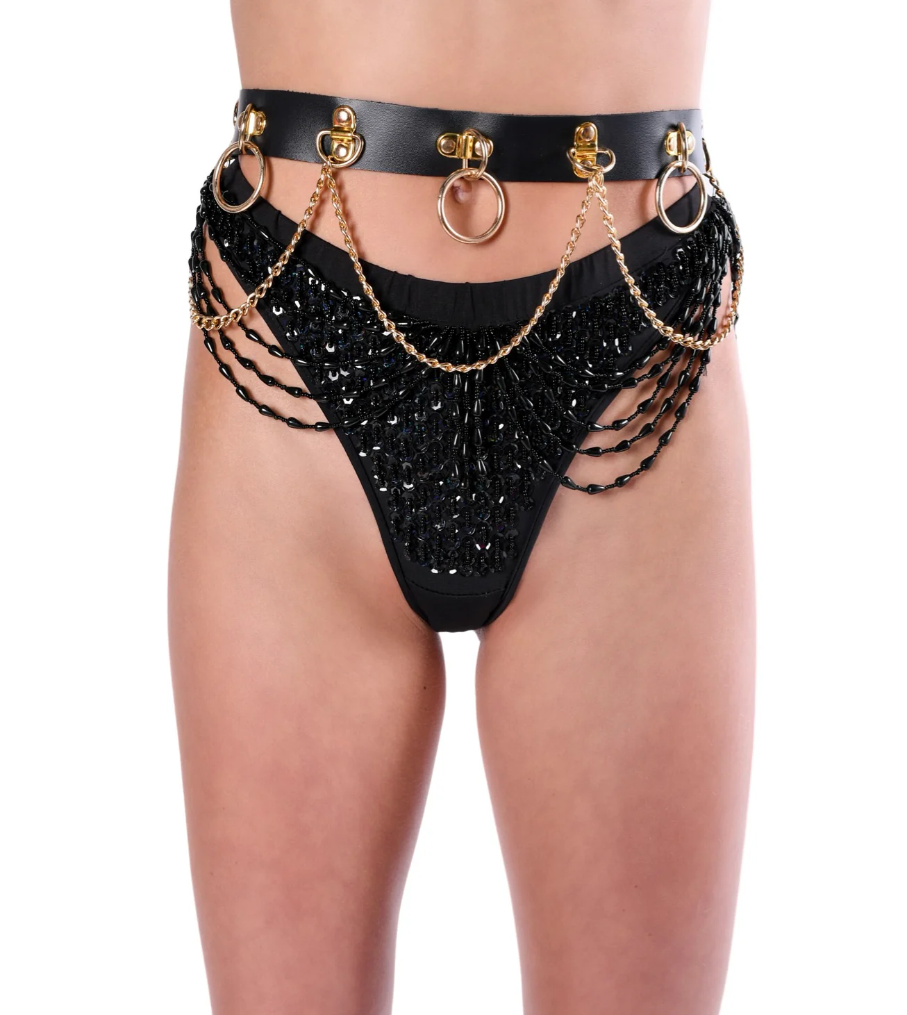 Burner Black/Gold Chain Belt - Image 4