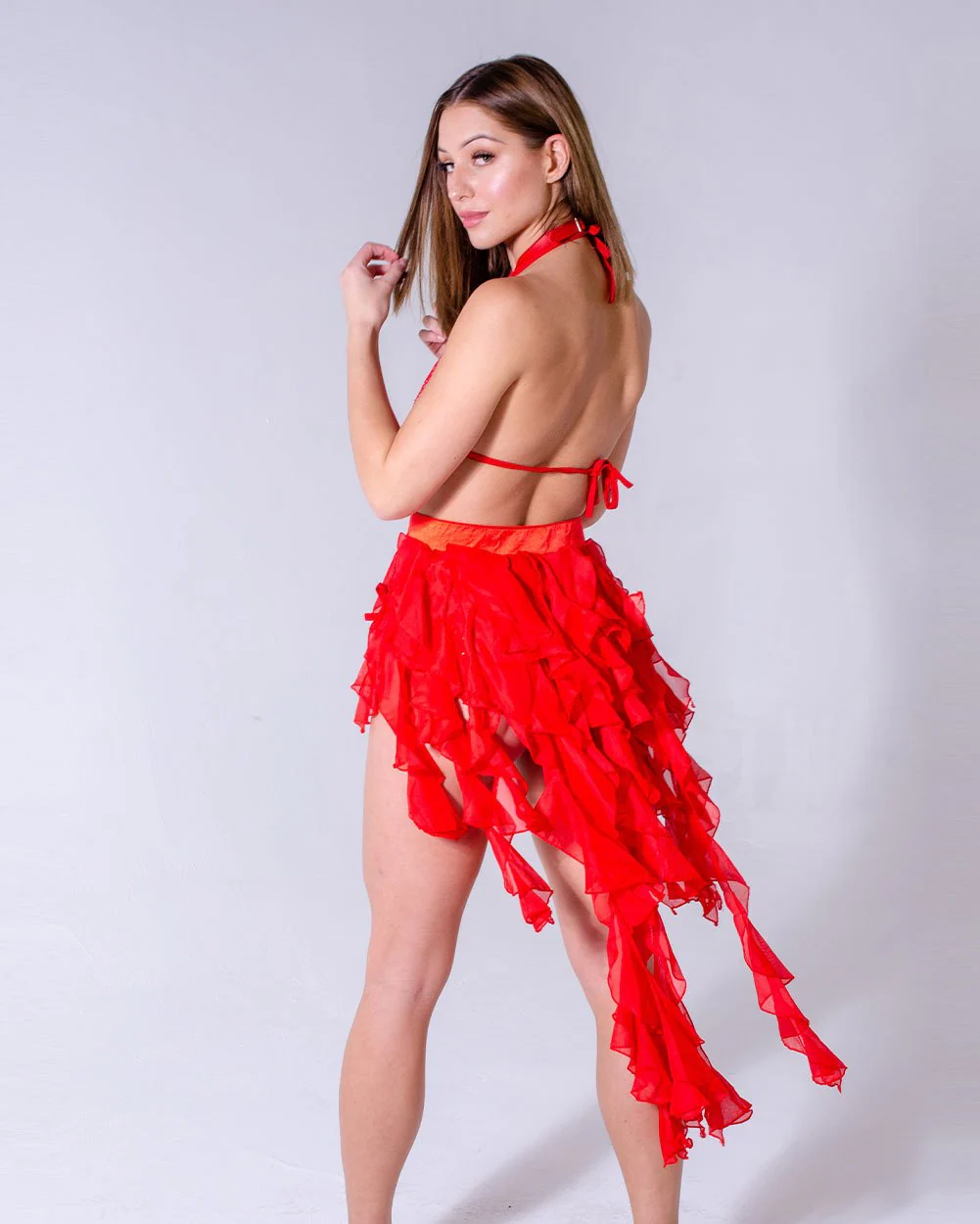 Burner Gal Red Long Skirt - Image 9