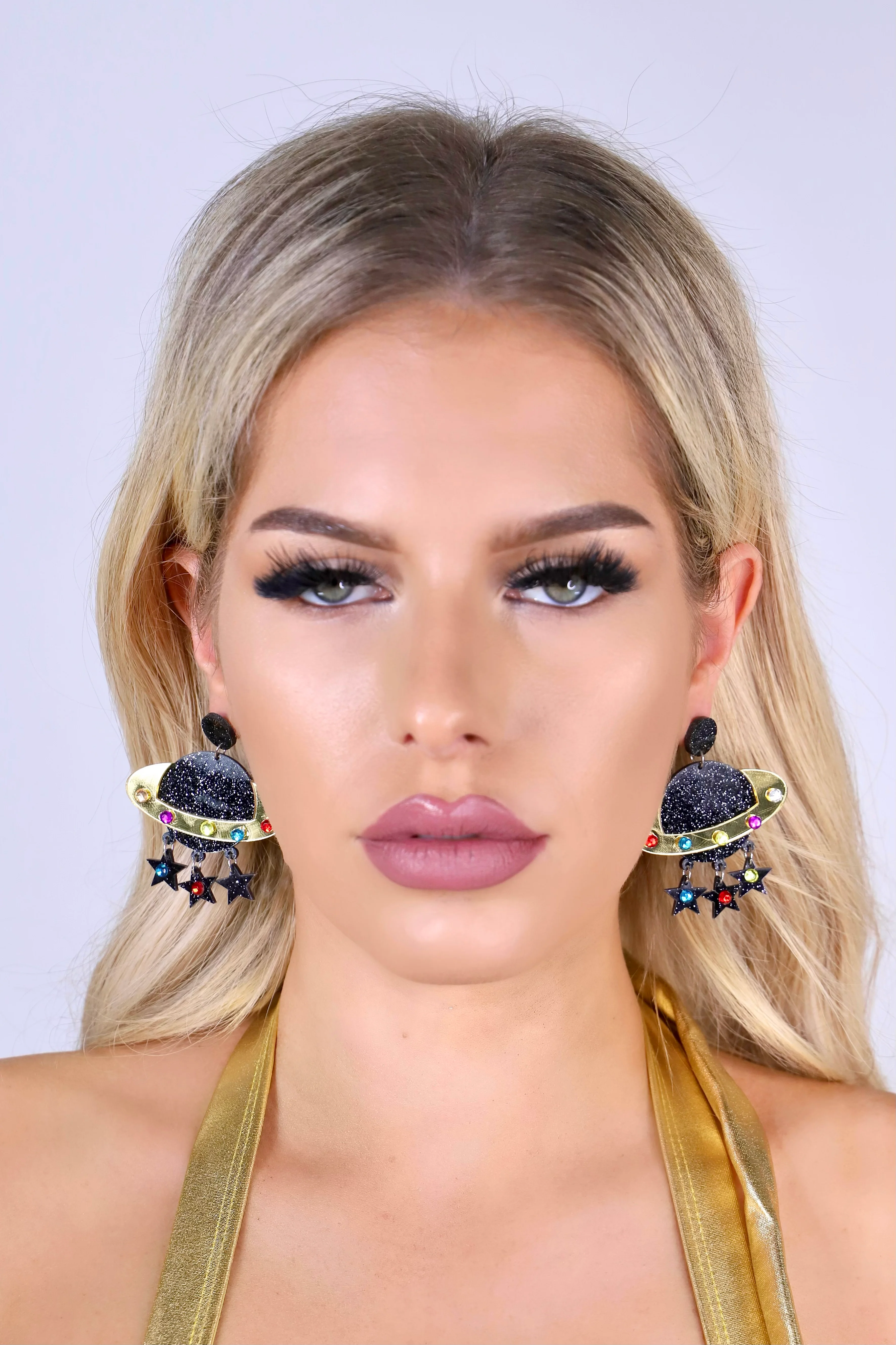 Black Galactic Earrings - Image 2