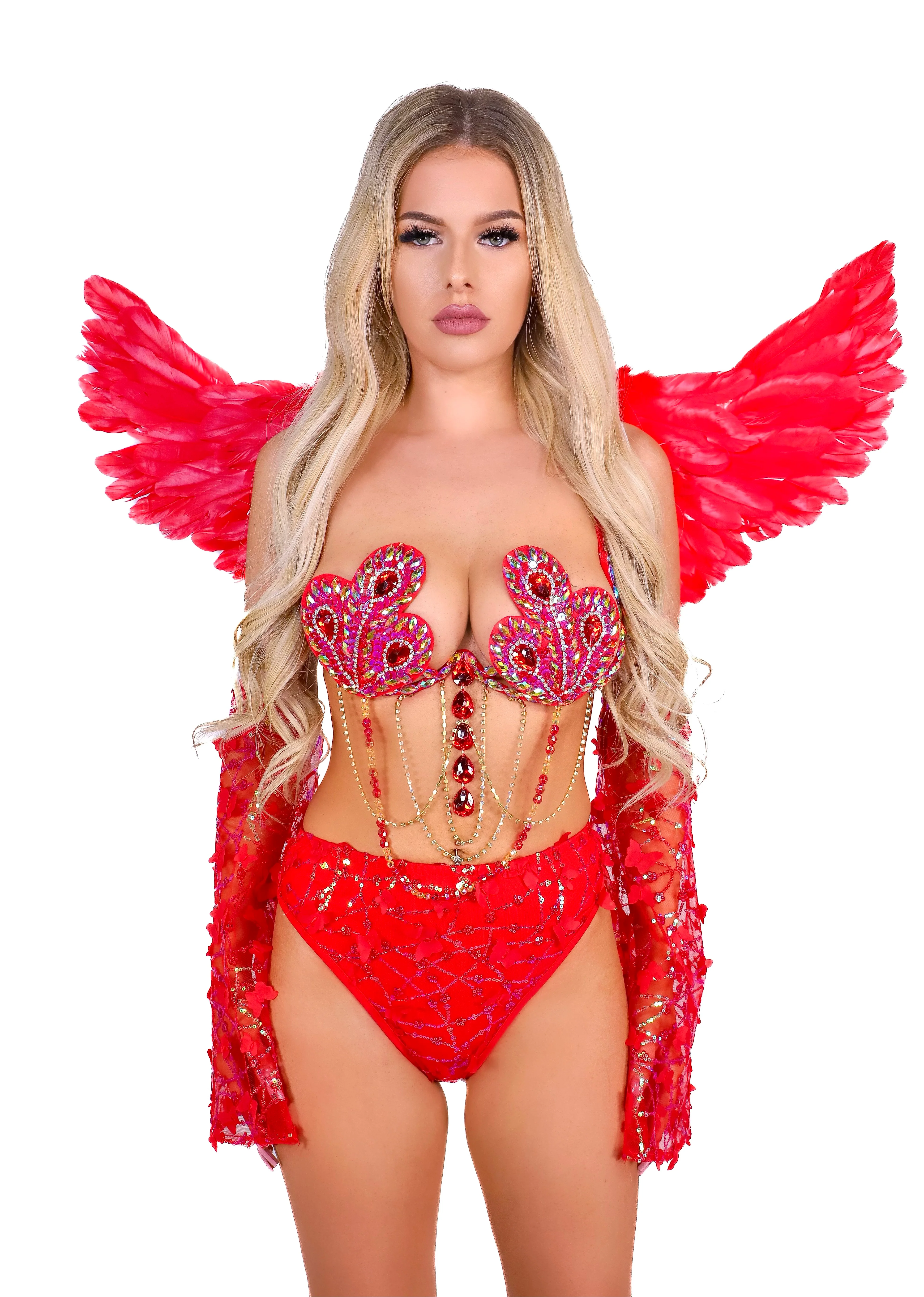 FULL OUTFIT- Red Swan Angel (4 pcs) - Image 2