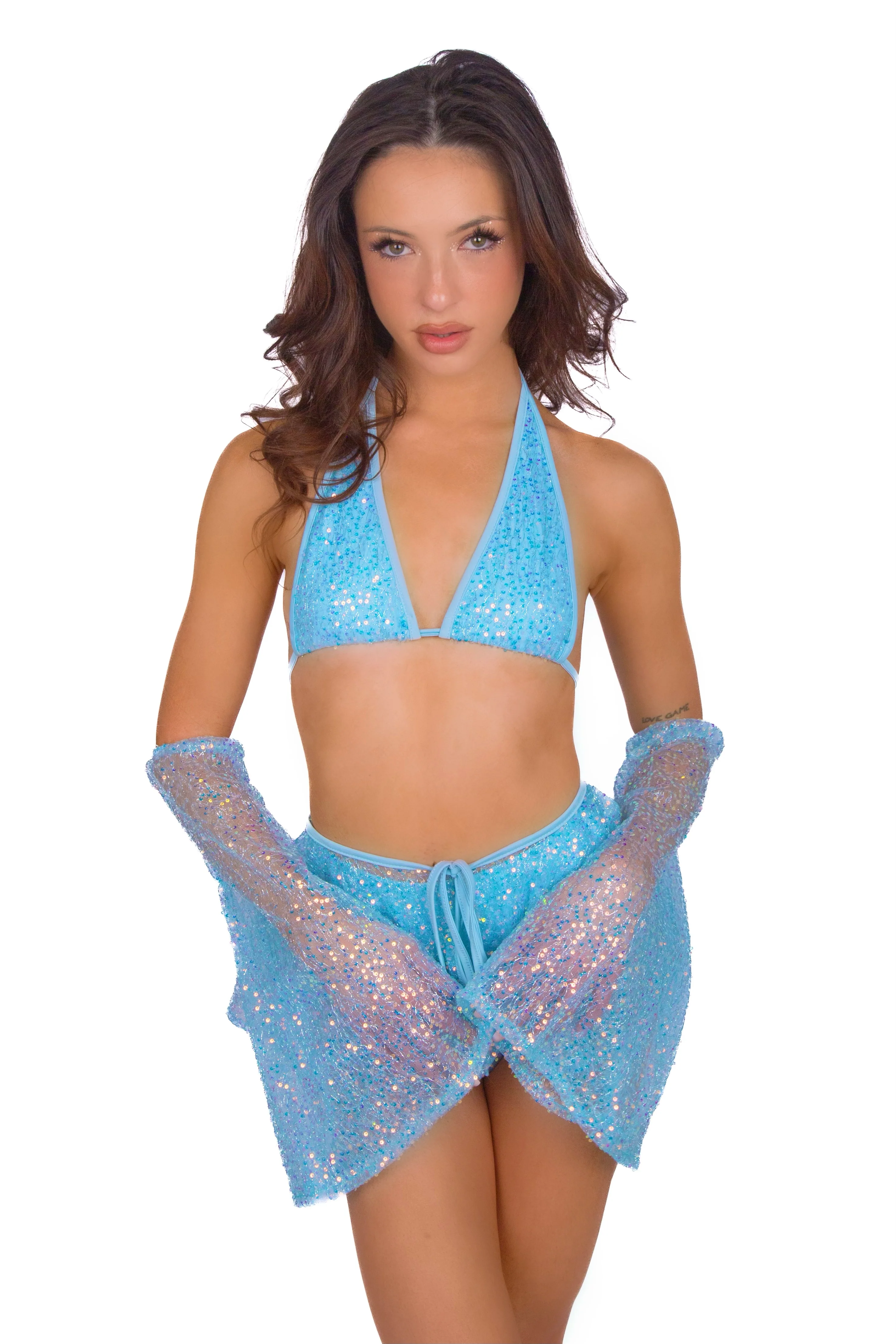 Blue Glitter Fairy Aura Arm Sleeves - Image 10