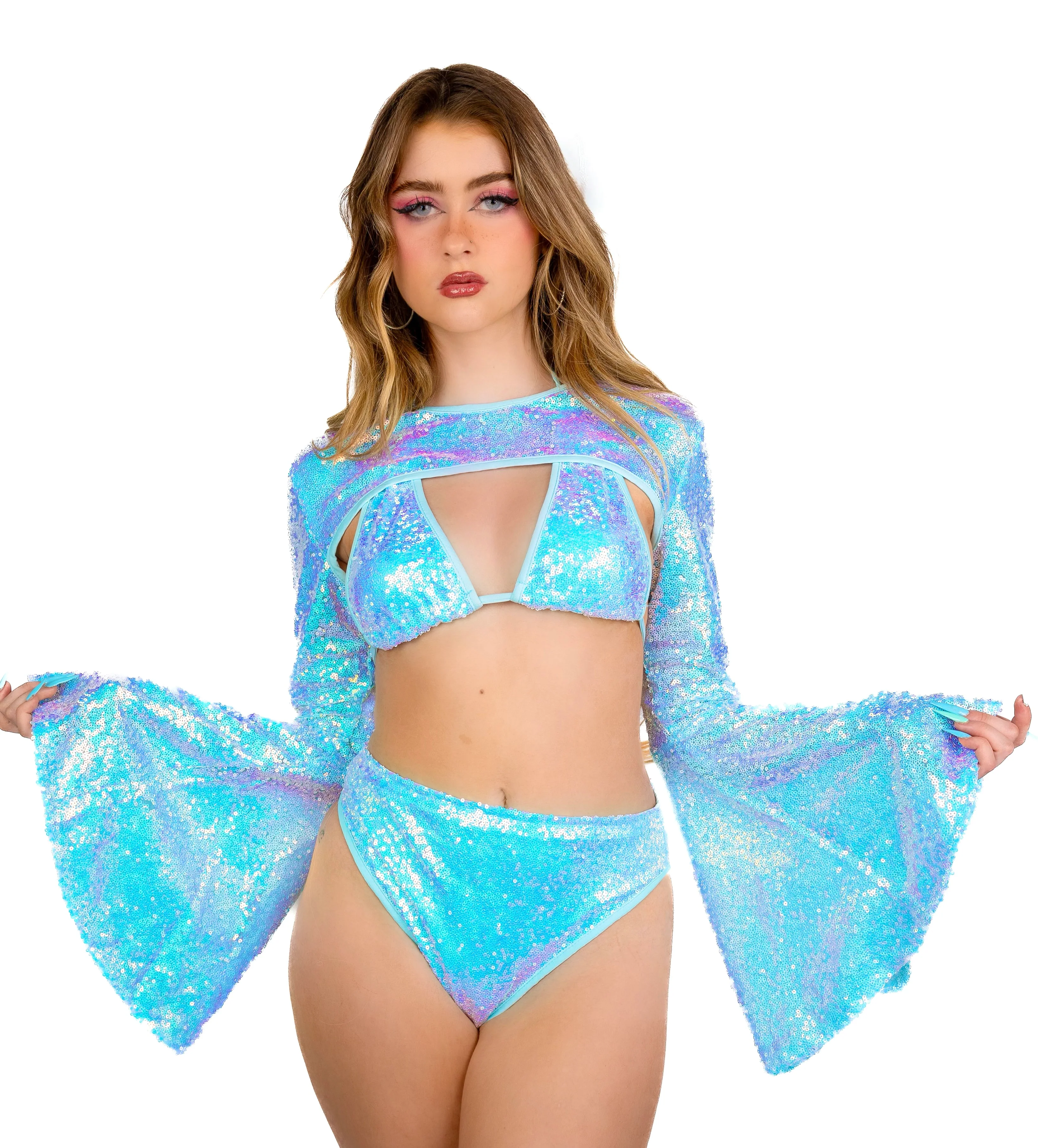 Sky Goddess Sequin Arm Sleeves - Image 2