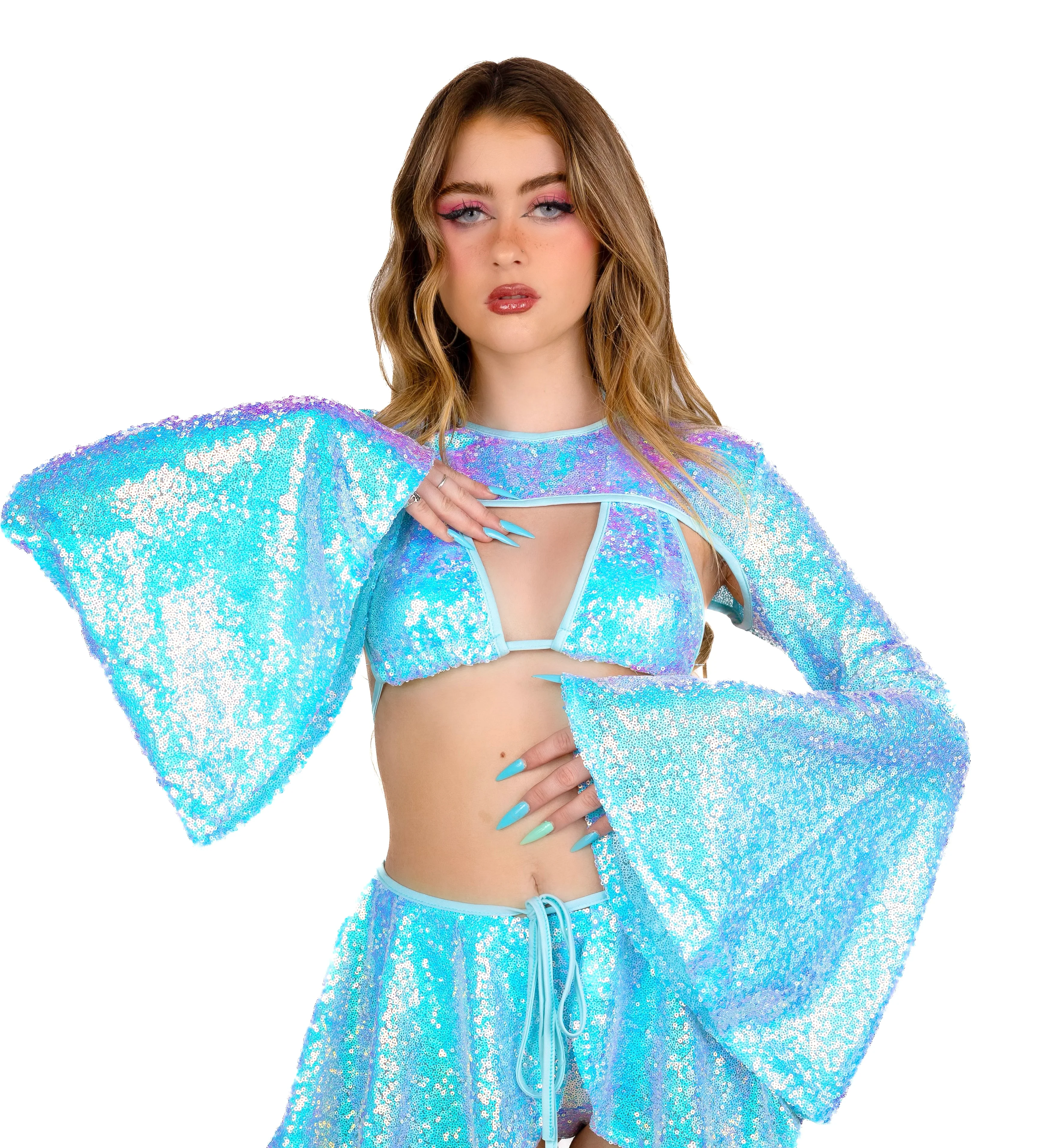 Sky Goddess Sequin Arm Sleeves - Image 3