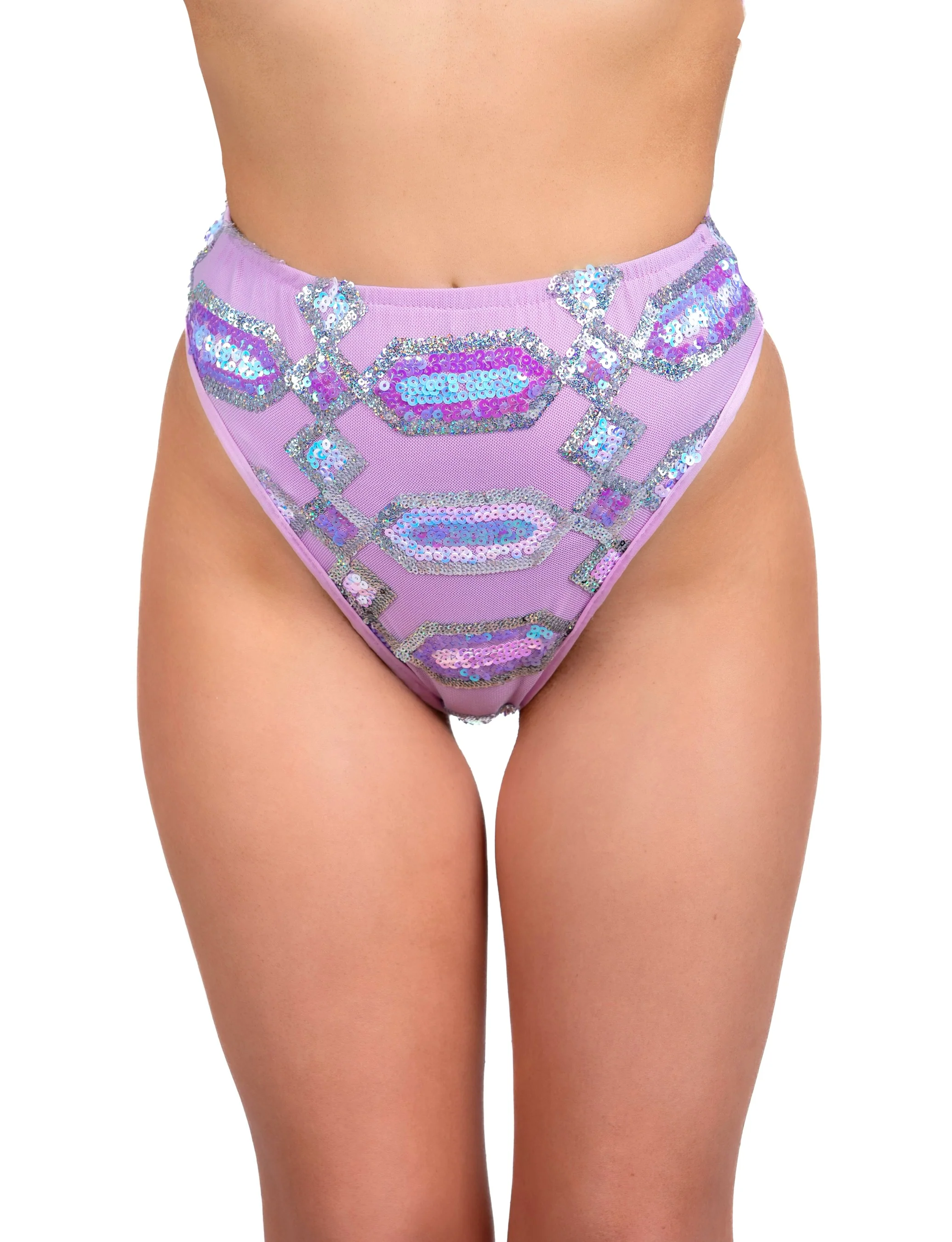 Lavender Cosmic Goddess Sequin Bottoms - Image 2