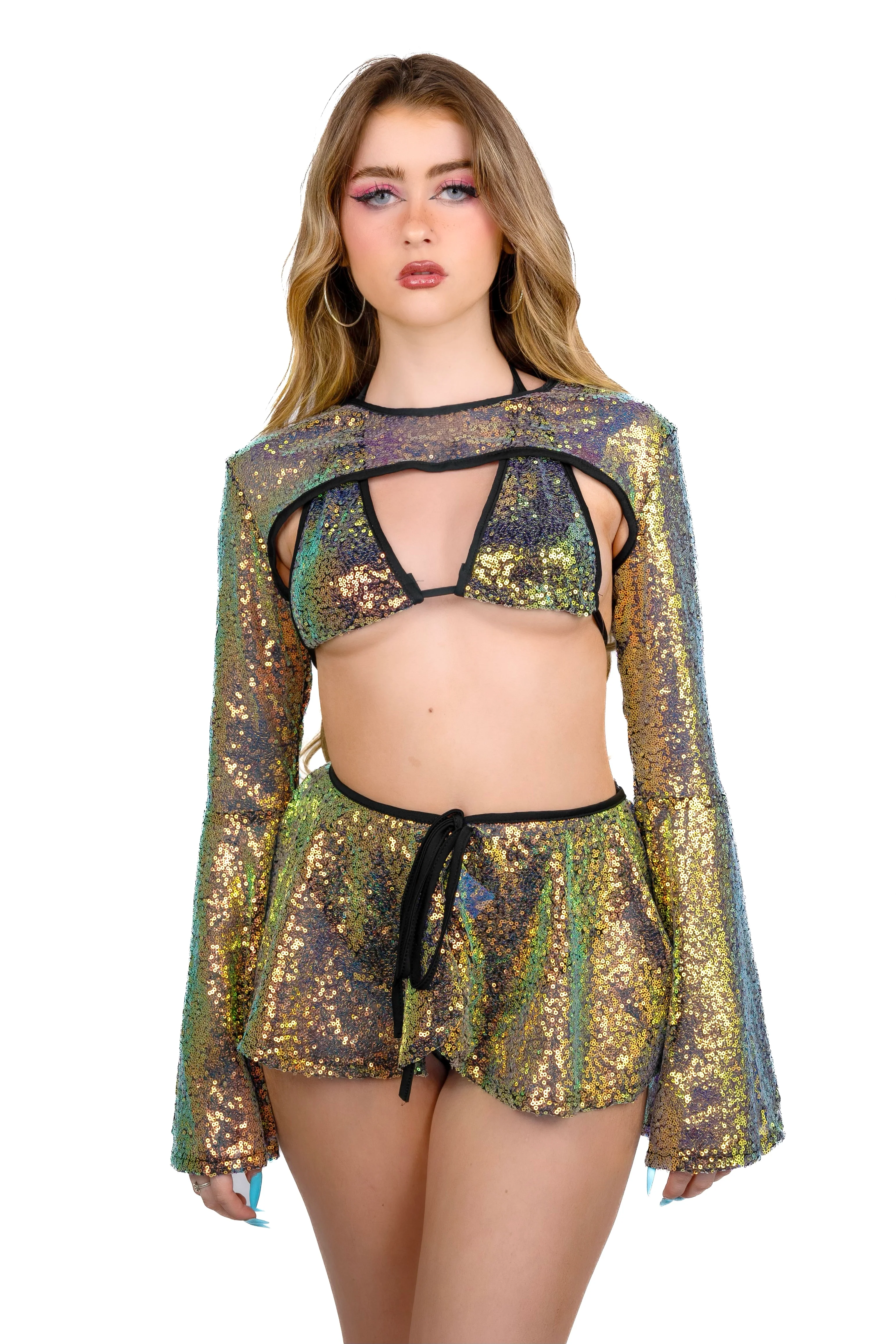 Sapphire Goddess Sequin Skirt - Image 4