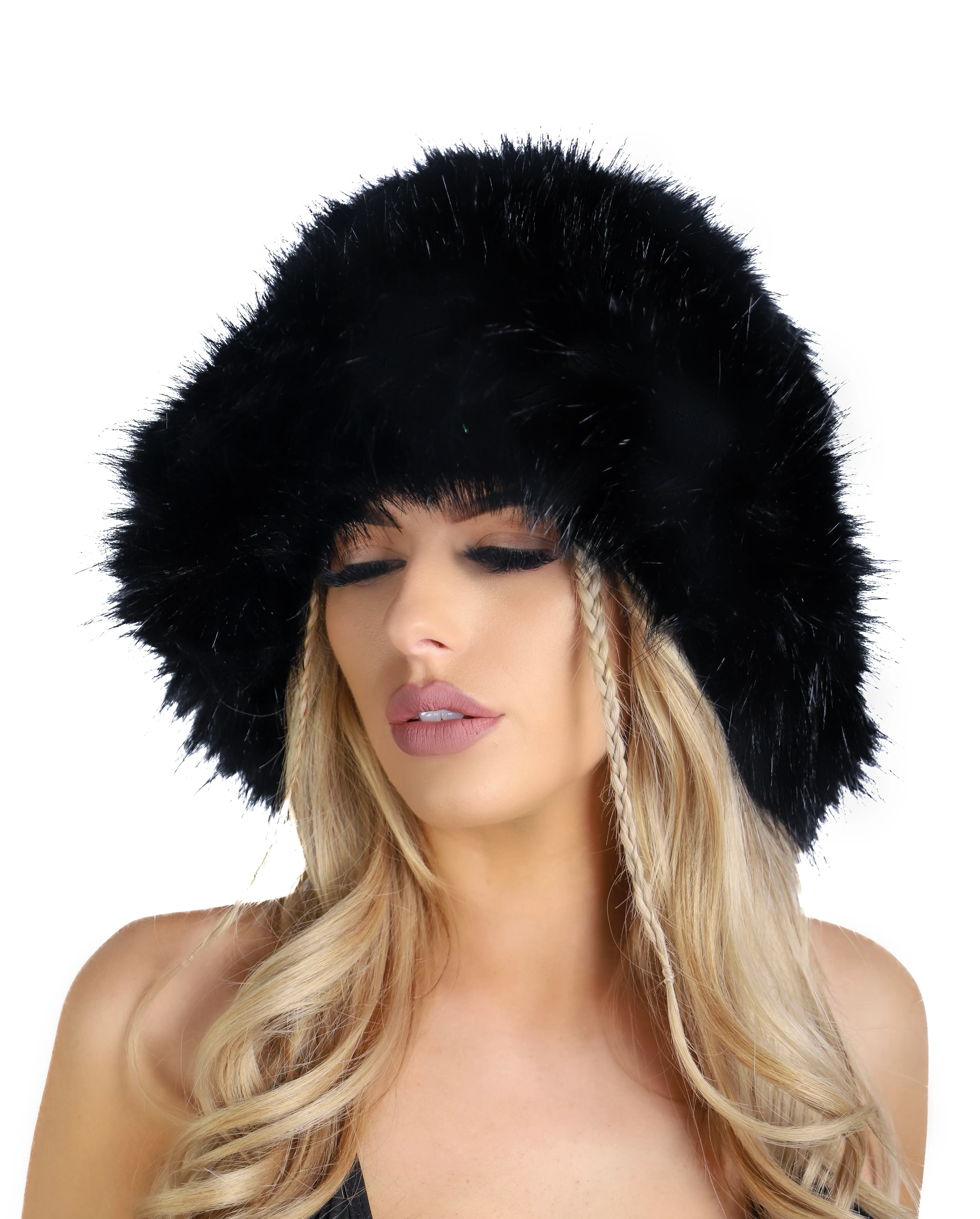 Black Fuzzy Hat - Image 5