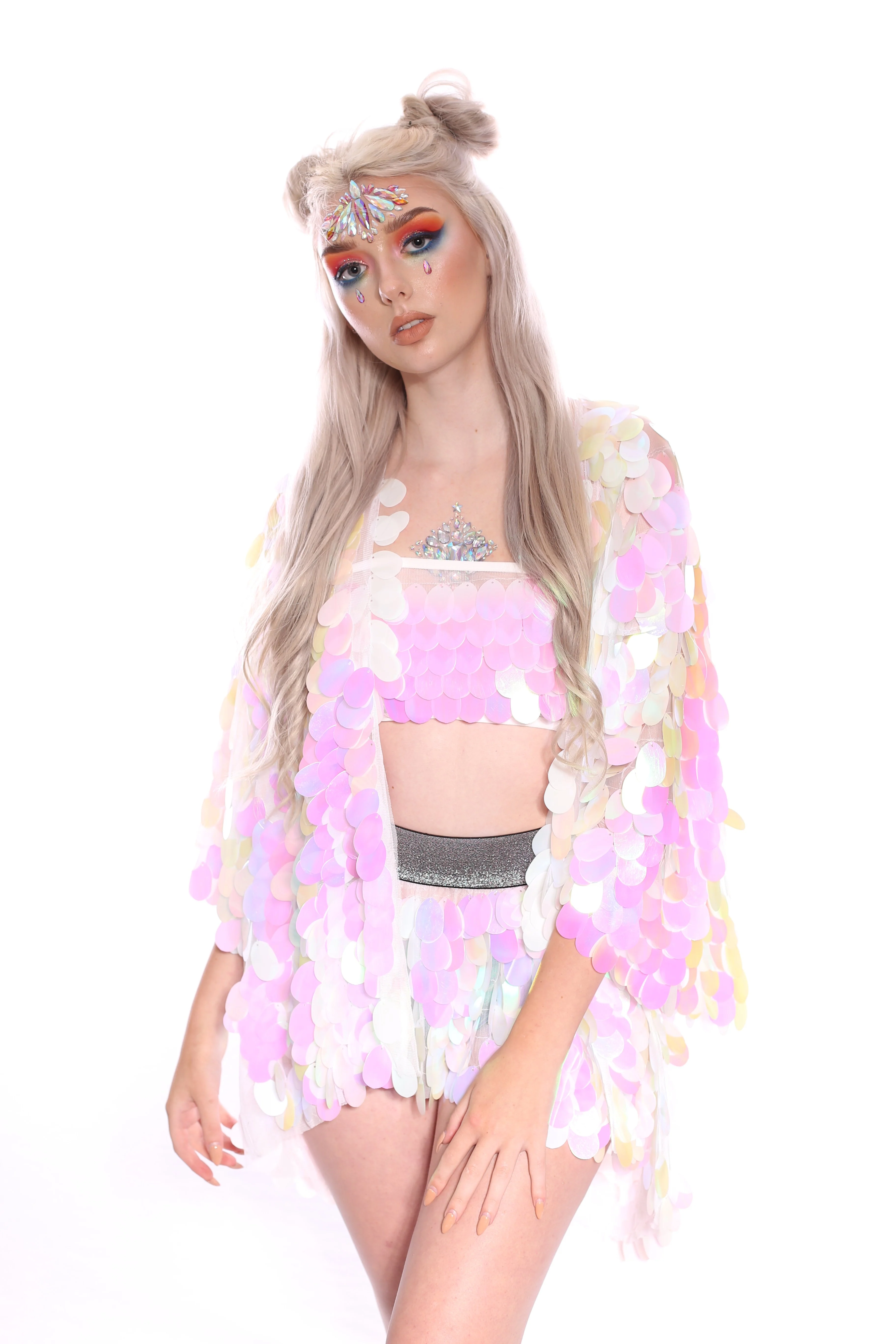 Cotton Candy Sequin Tube Top - Image 9