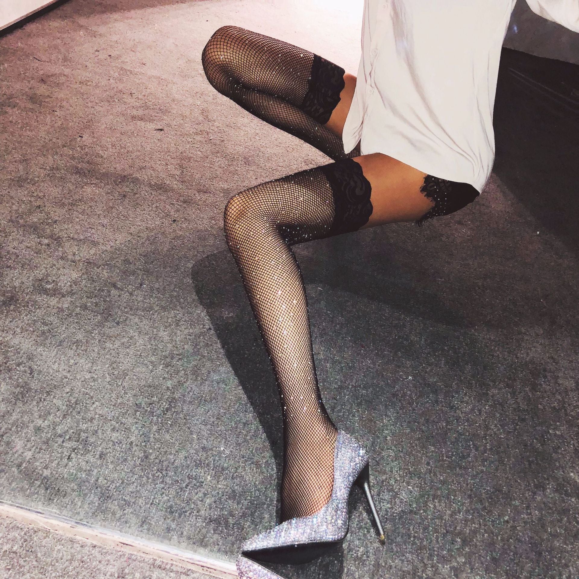 Diamond Rhinstone Stockings - Image 4