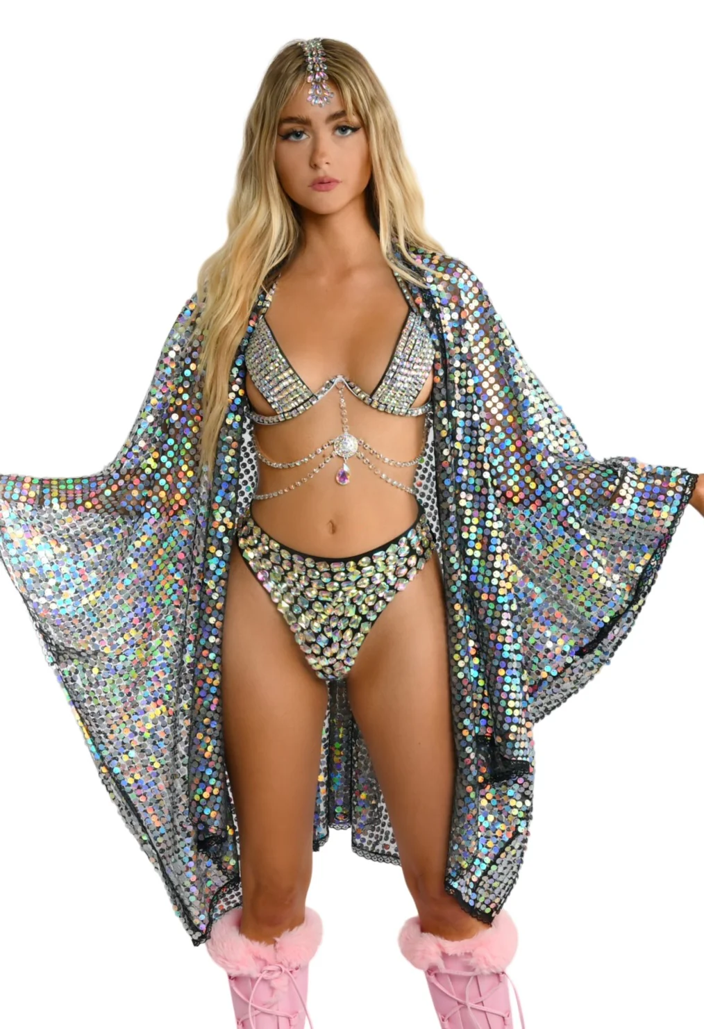 Sequin Kimono - Holographic - Image 3