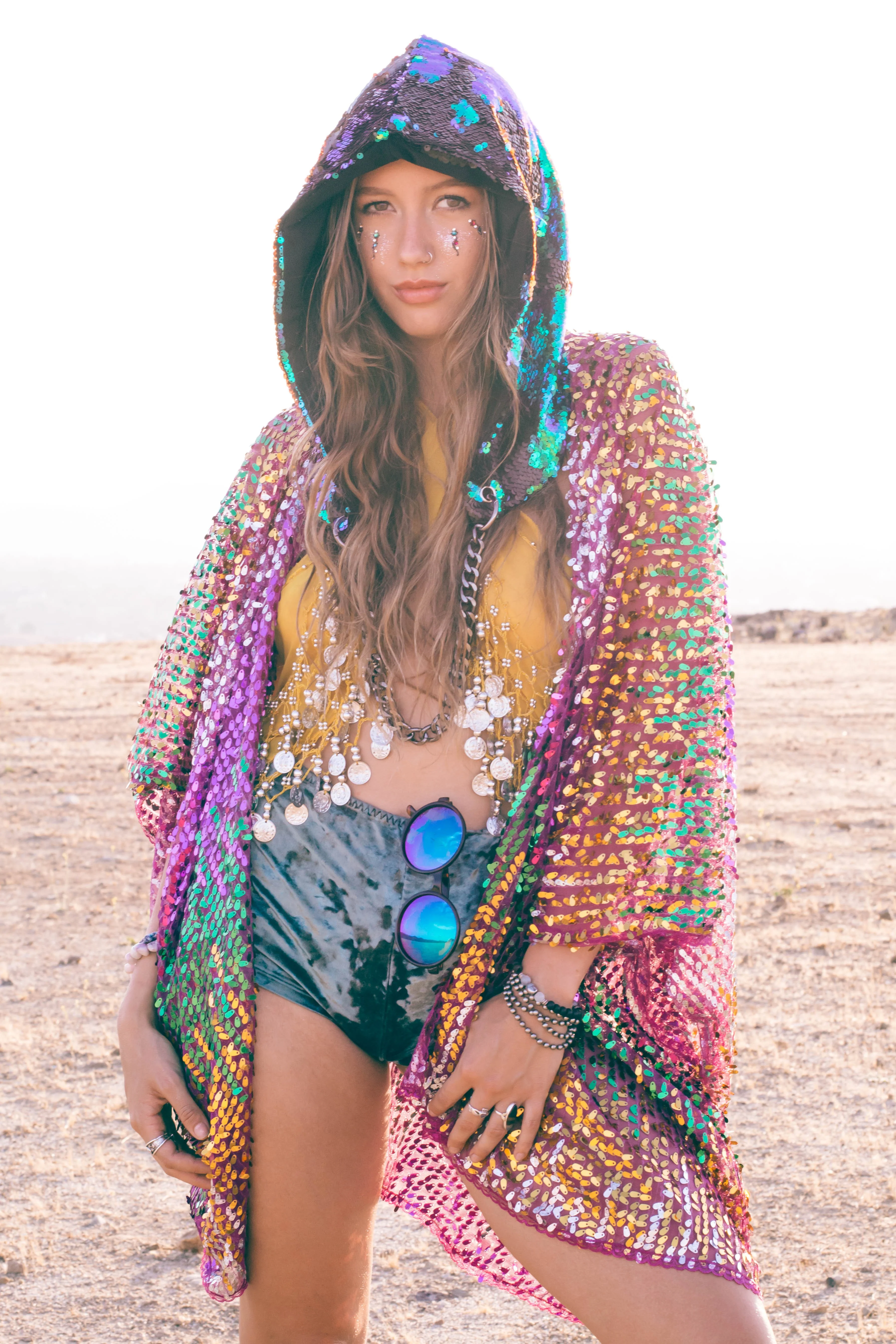 Disco Sequin Kimono - Mermaid - Image 5