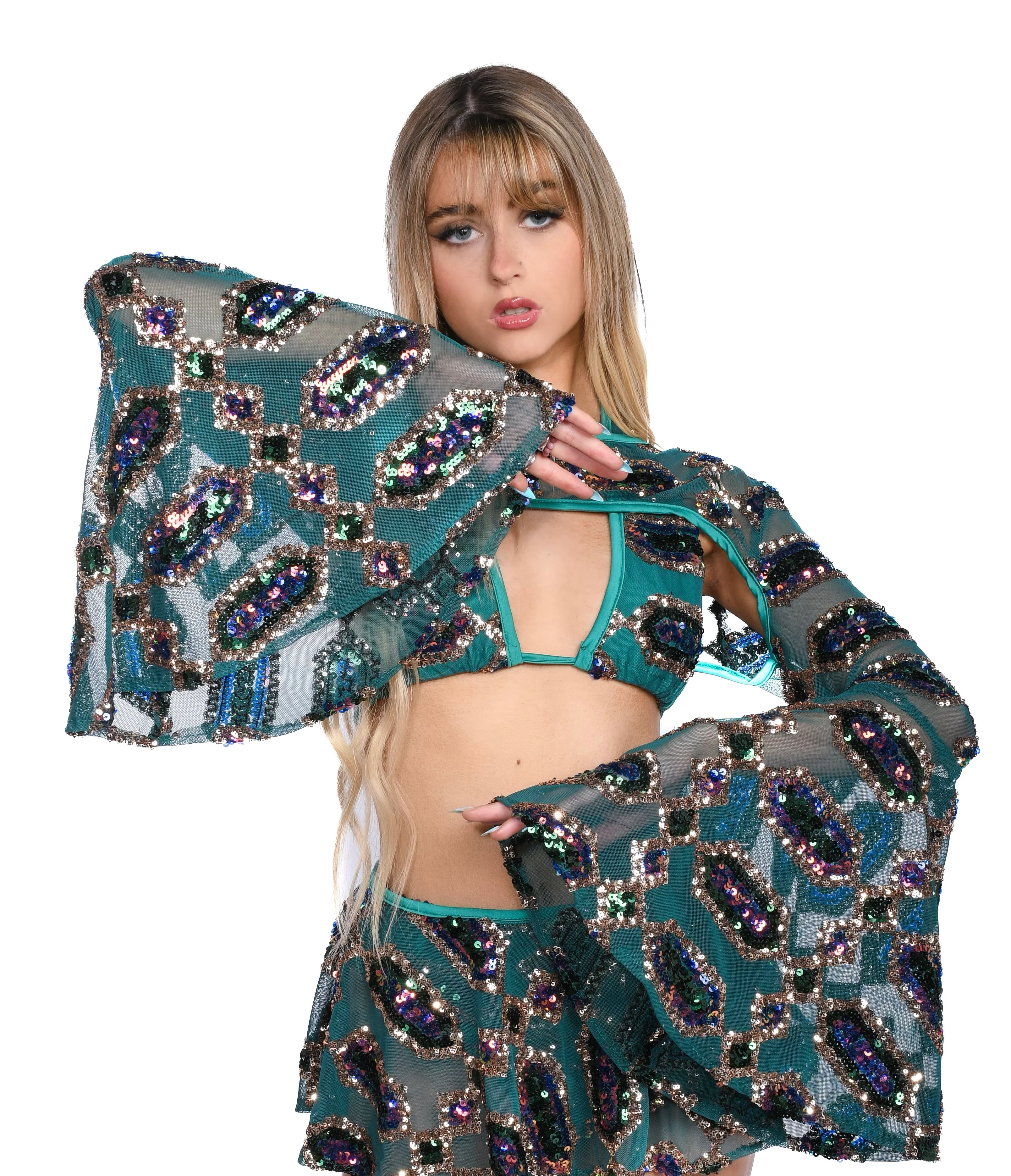 Emerald Jade Goddess Arm Sleeves - Image 8