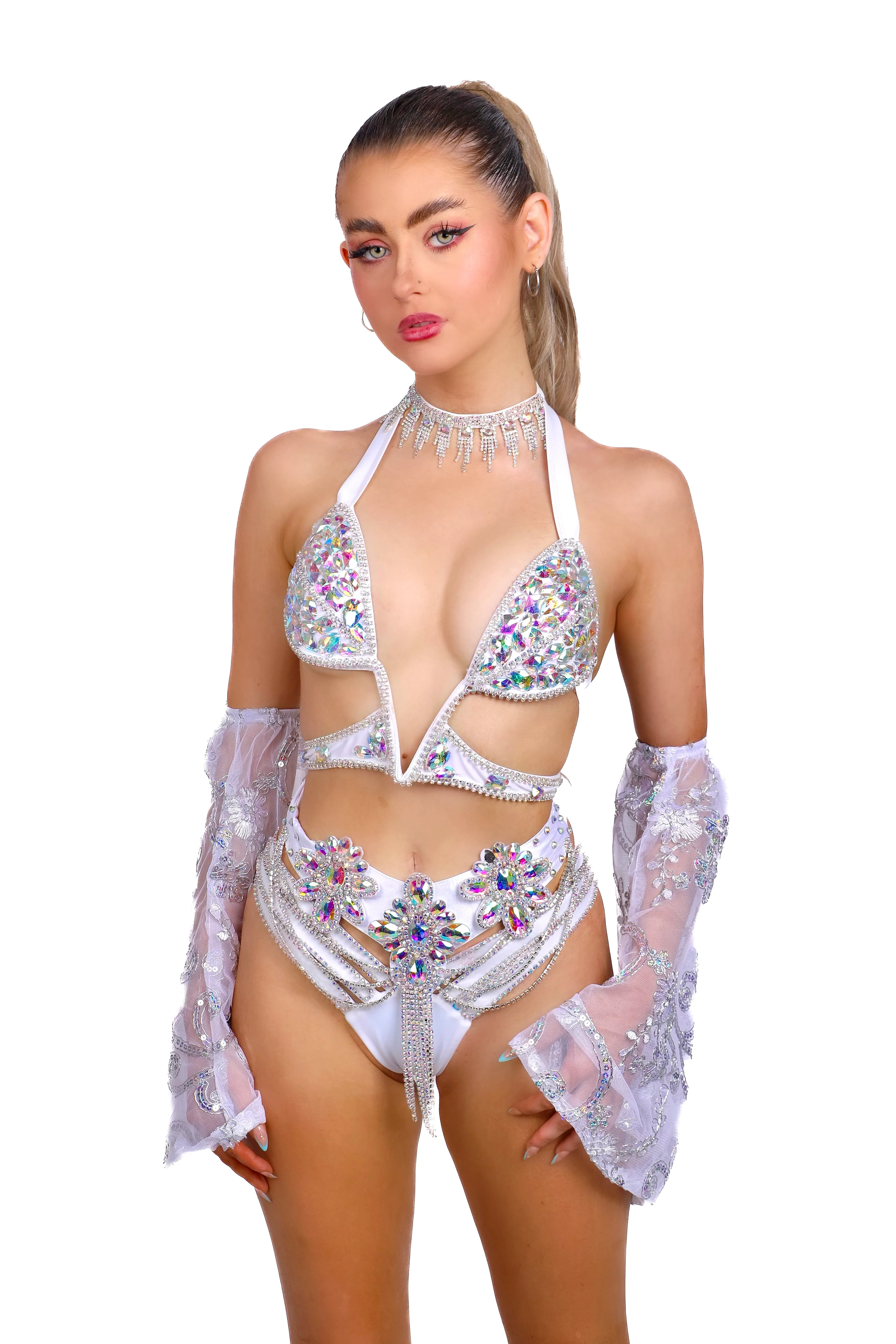 FULL OUTFIT- White Angel Fantasy (5 pcs) - Image 3