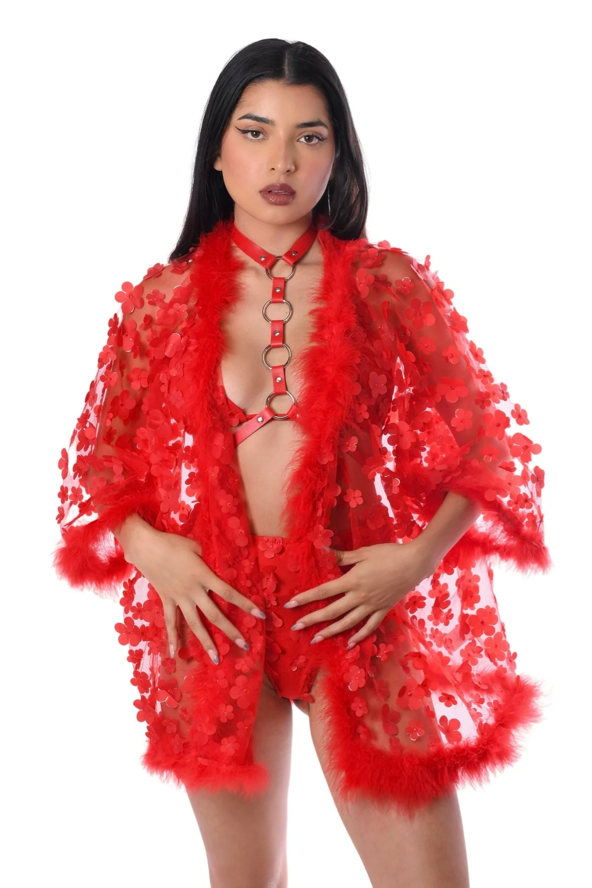 FULL OUTFIT Fuzzy 3D Set - Cherry Blossom - Image 3