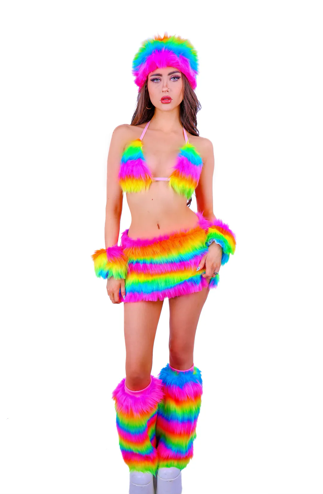 FULL OUTFIT- Fuzzy Rainbow Dream Rebel (5 pcs) - Image 8
