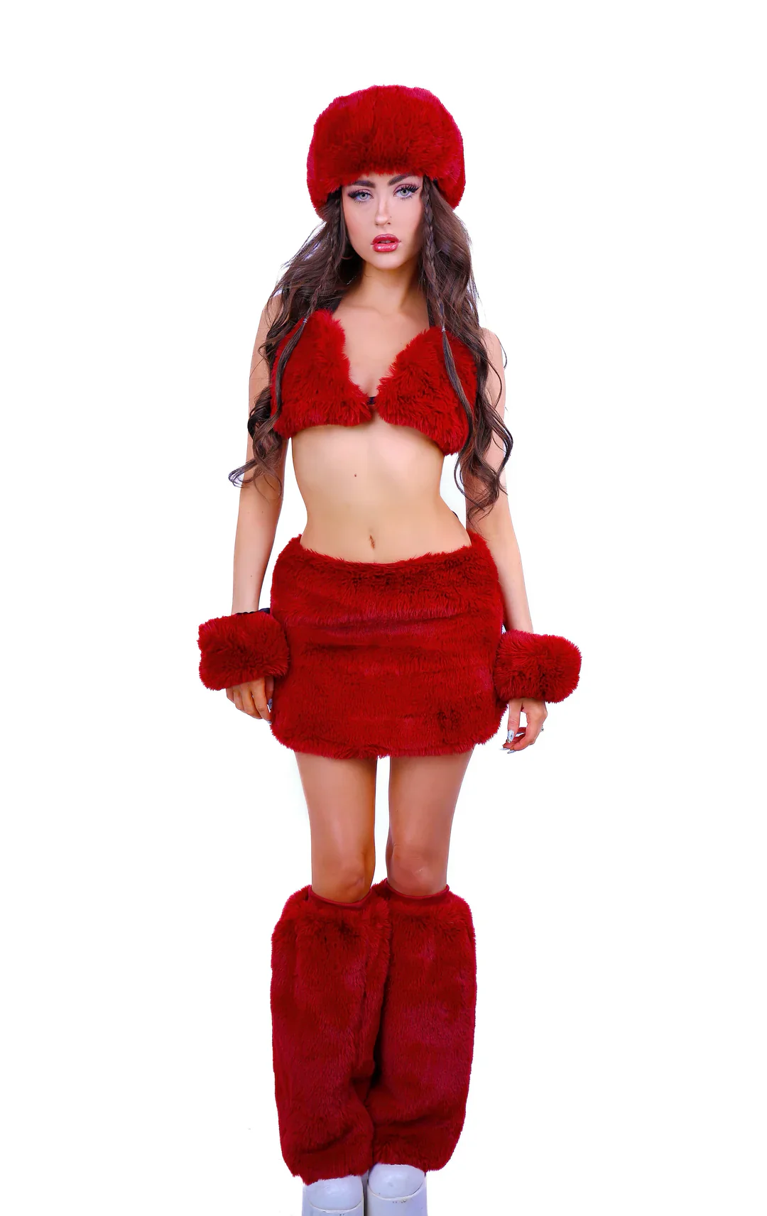 FULL OUTFIT- Fuzzy Scarlet Rebel (5 pcs) - Image 6