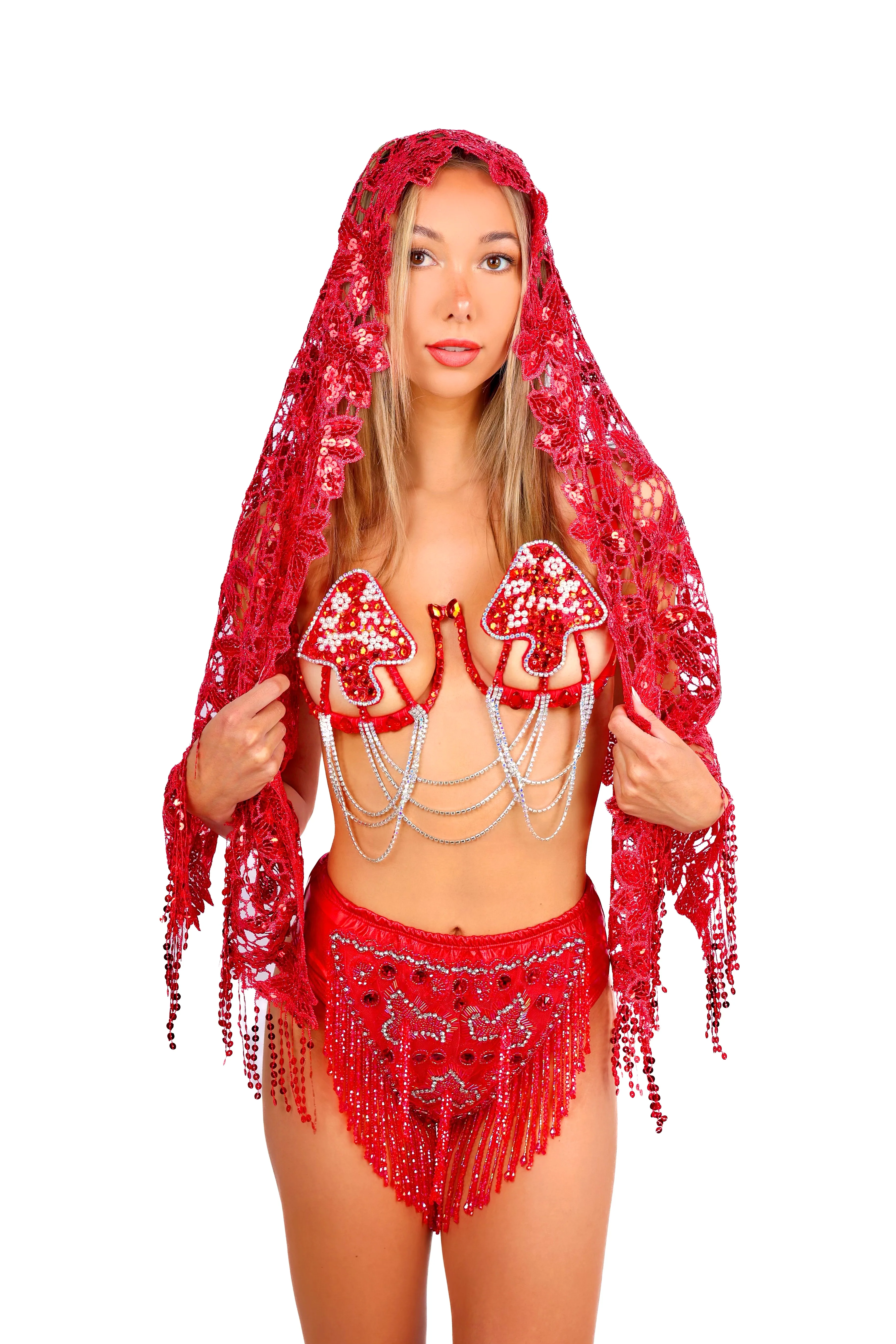 FULL OUTFIT-Ruby Mushroom Goddess (3 pcs) - Image 3