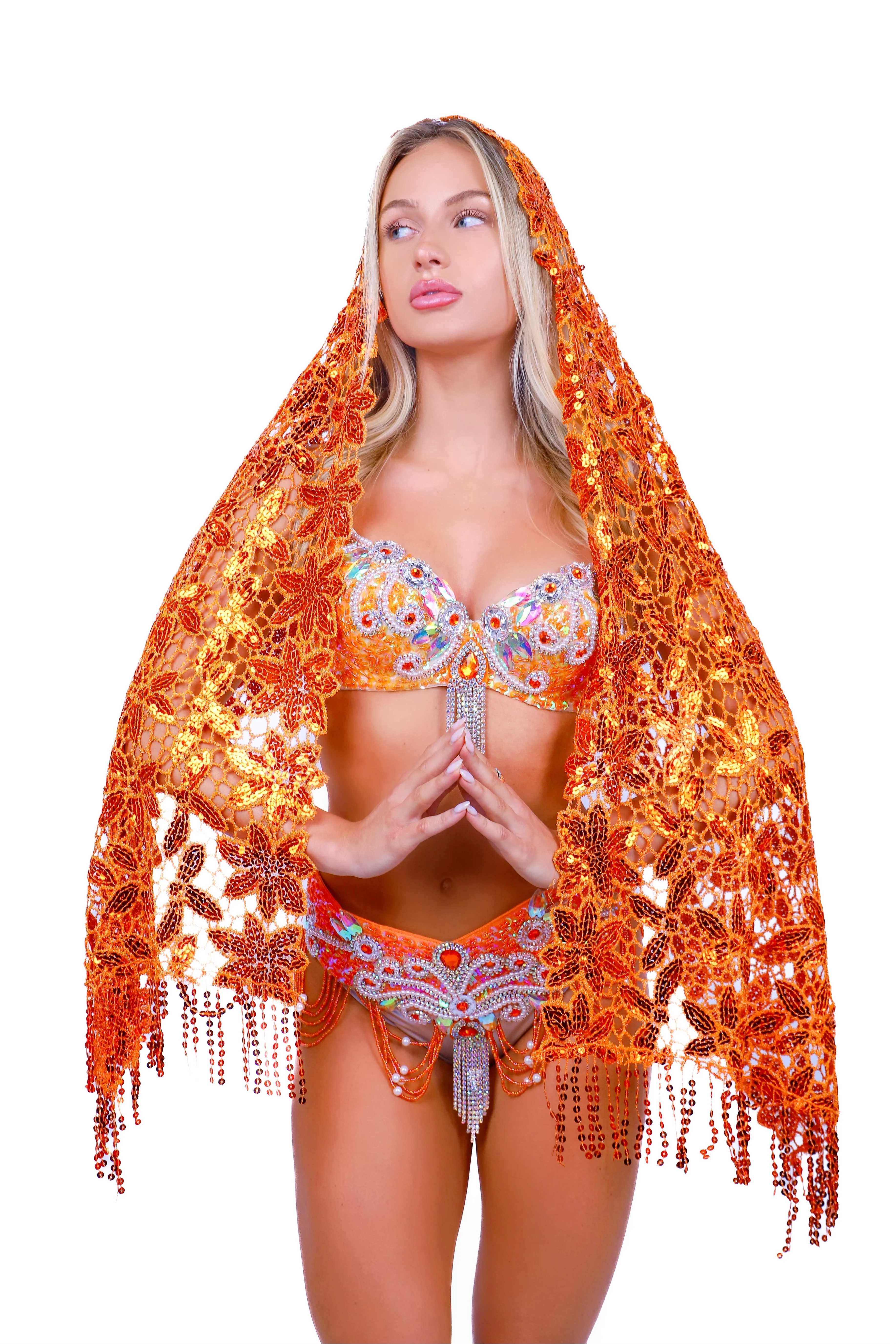 FULL OUTFIT- Citrus Orange Gardenia (4 pcs) - Image 3