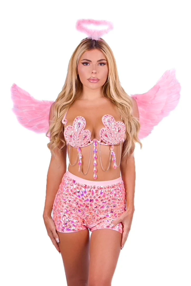 FULL OUTFIT- Pink Swan Angel (4 pcs)