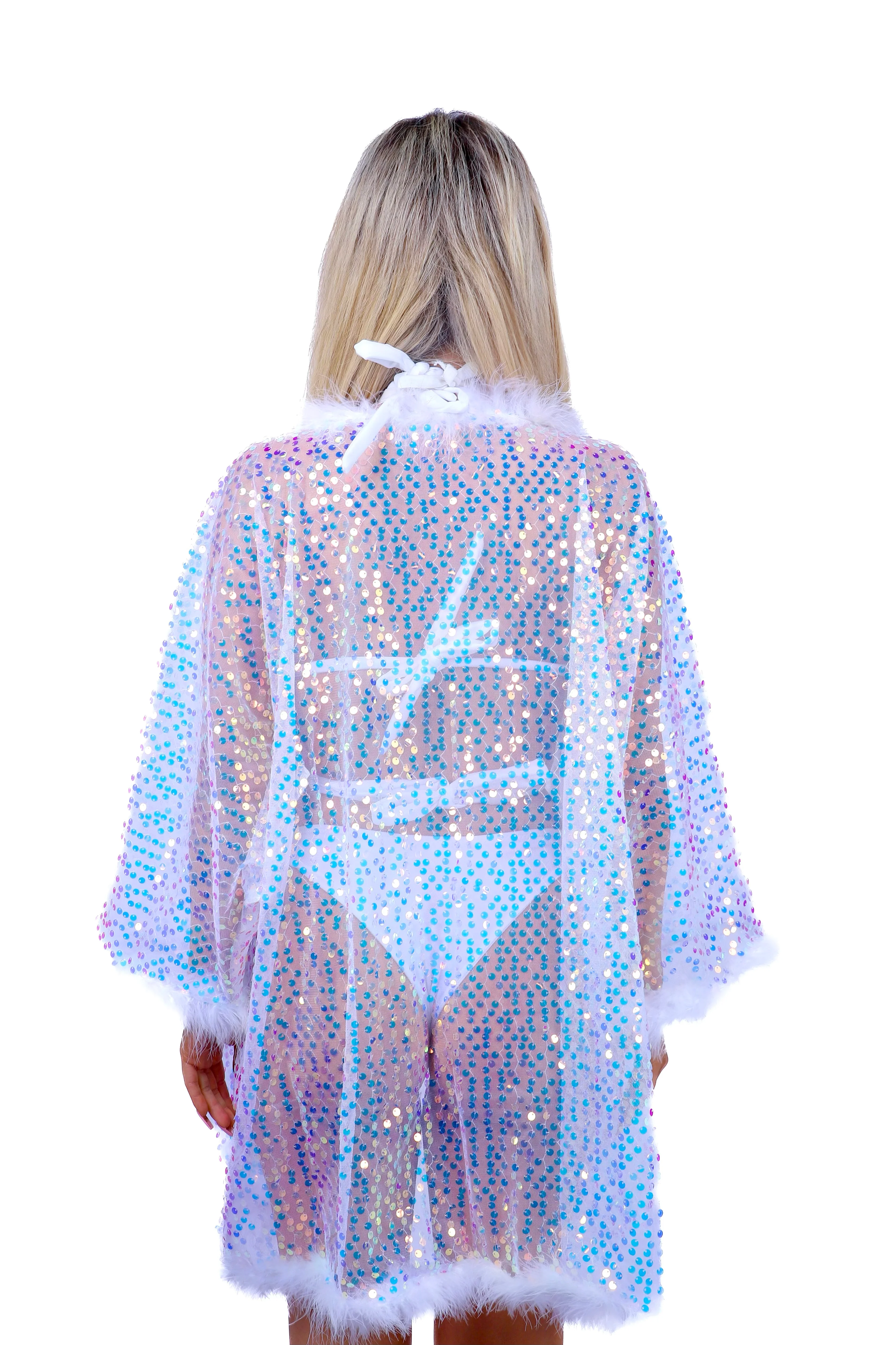 FULL OUTFIT- Iridescent White Sparkle Diva (4 pcs) - Image 3
