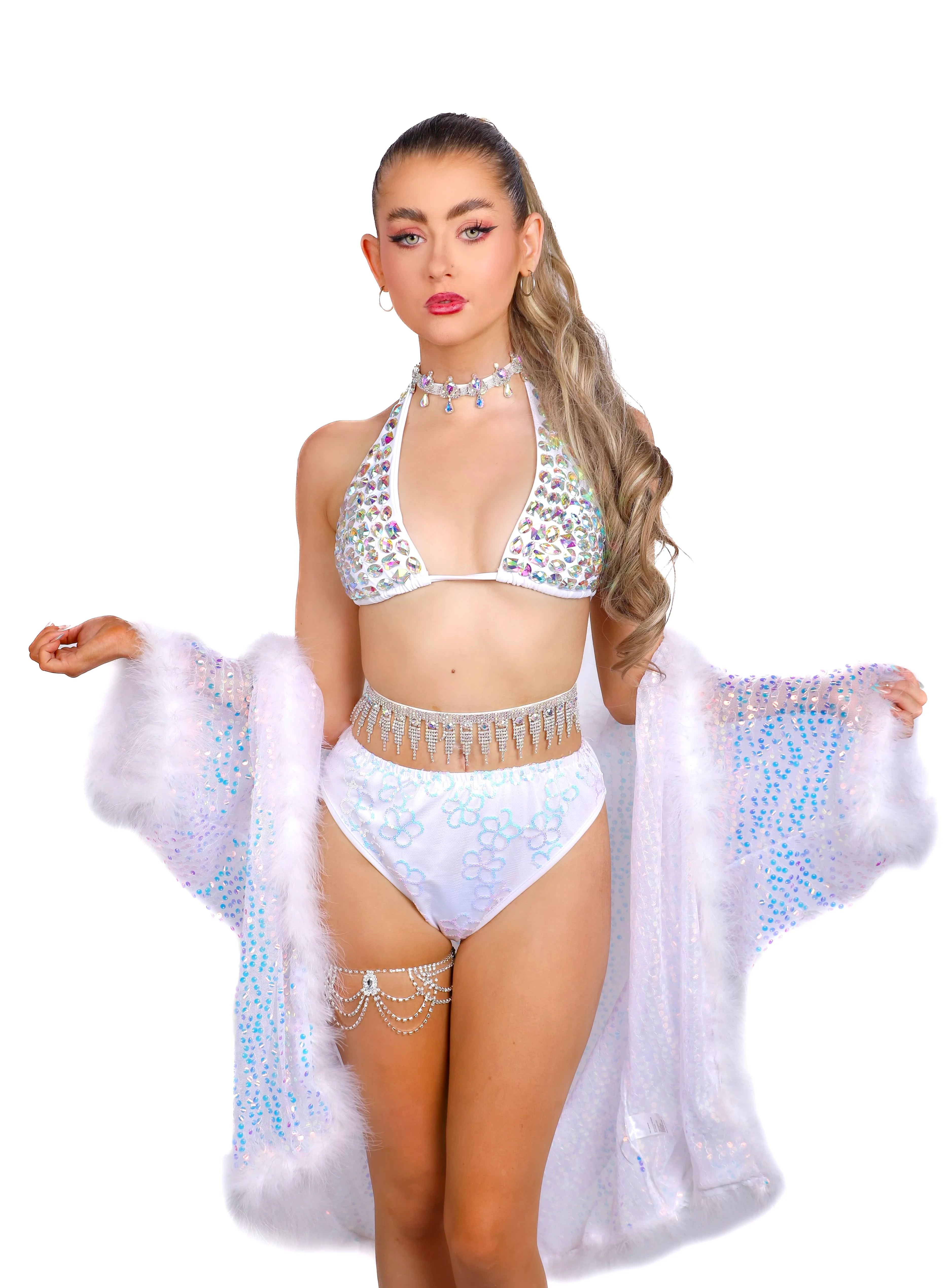 FULL OUTFIT- White Iridescent Diva (6 pcs) - Image 2