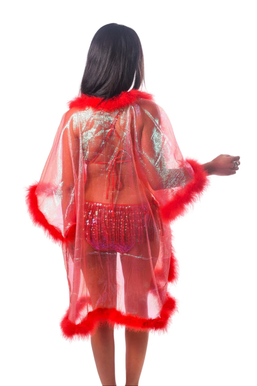 Fuzzy Kimono- Cherry Dreams - Image 2