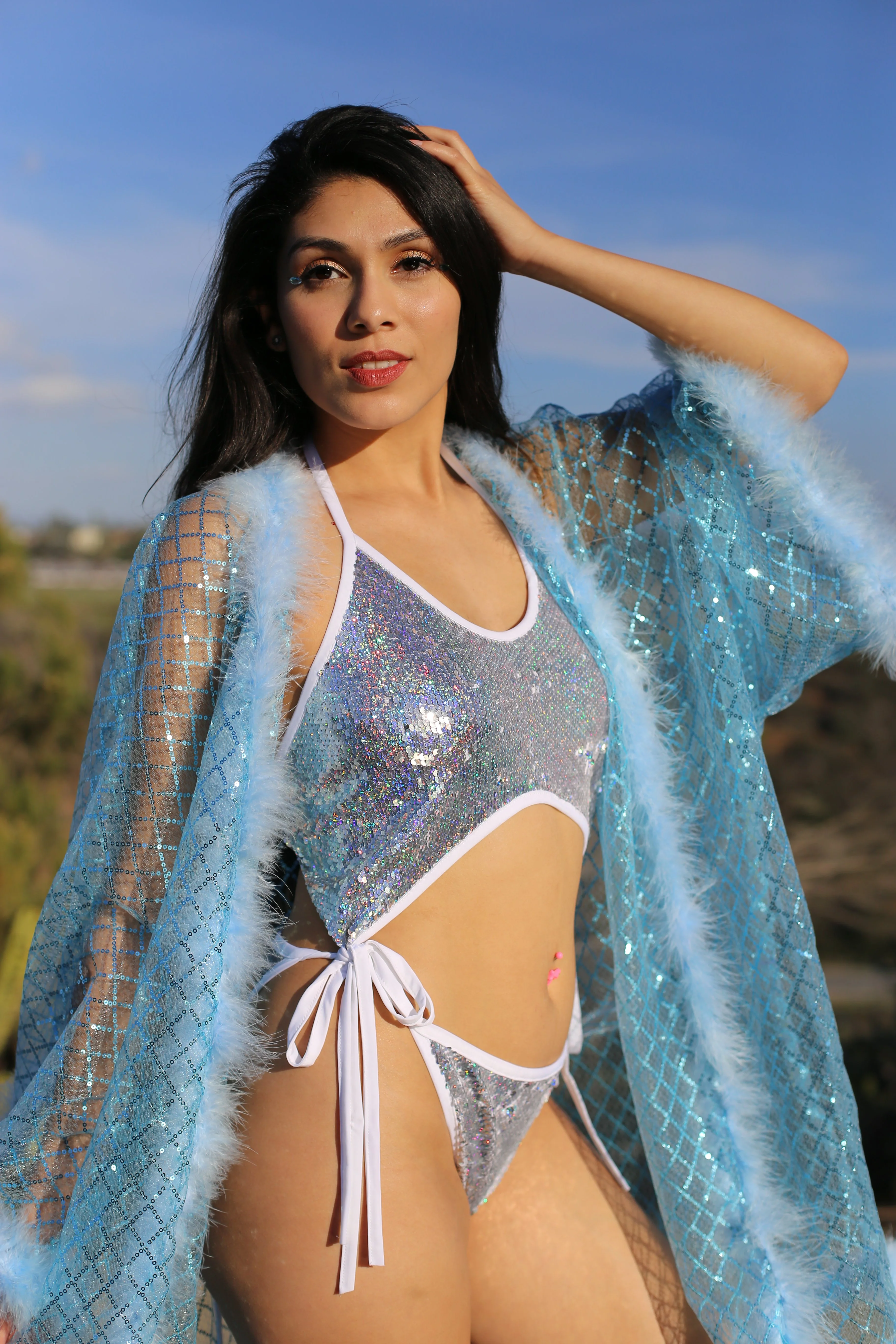 Fuzzy Kimono - Cotton Candy Blue - Image 7