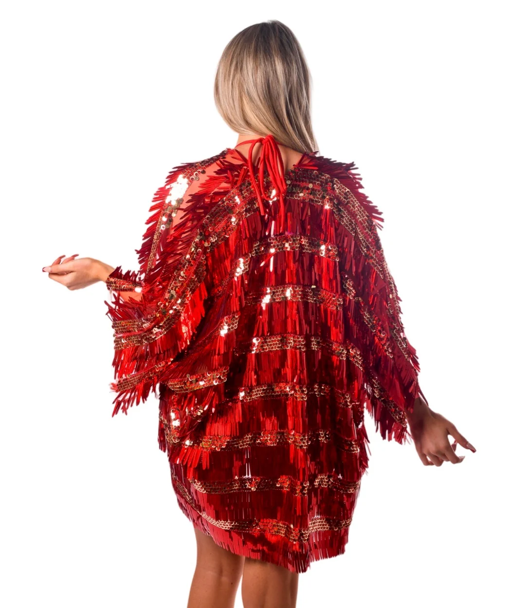 Sequin Kimono - Ruby - Image 4