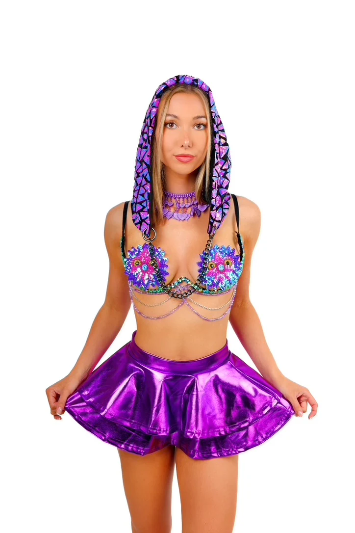Purple Desire Shine Skirt - Image 2