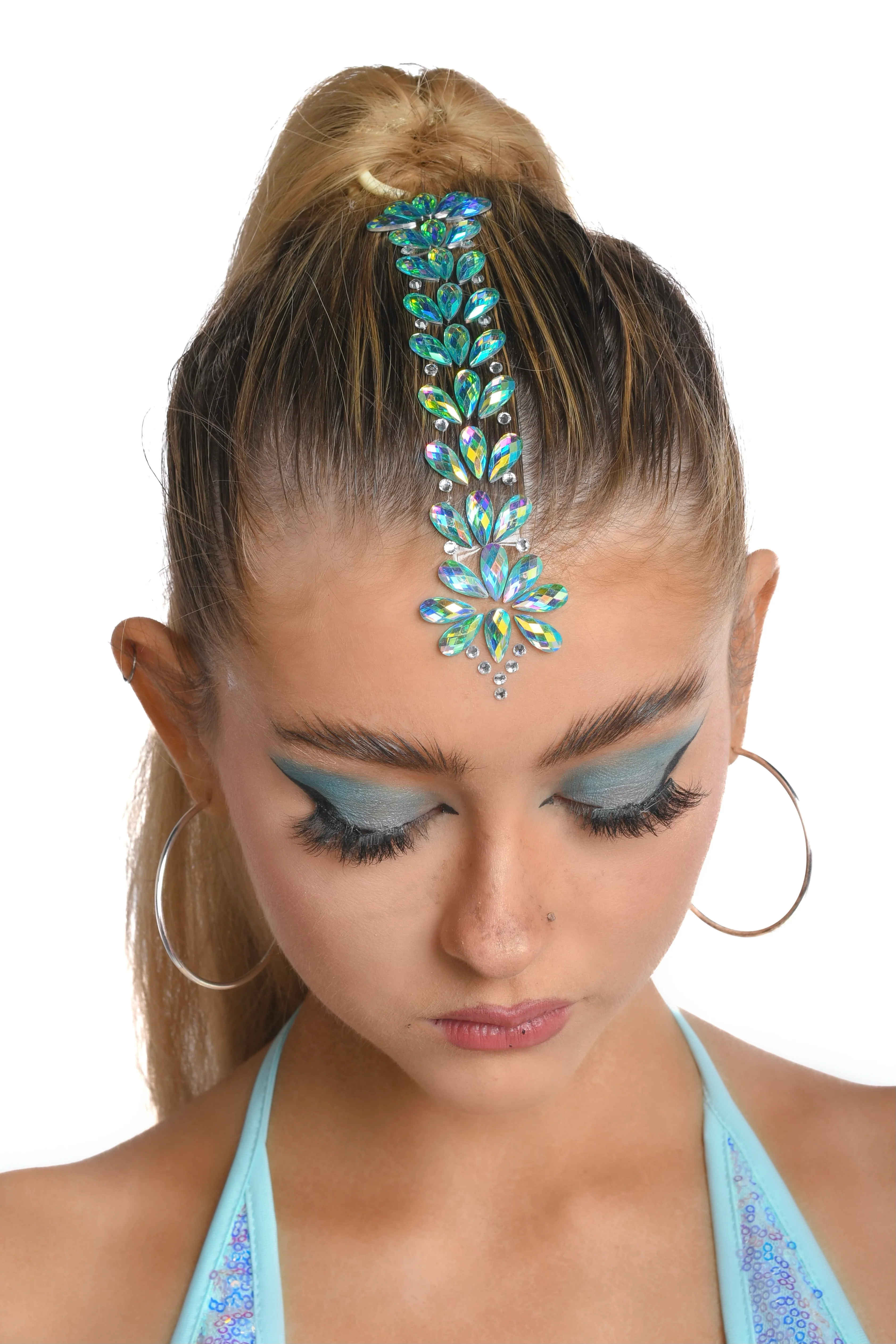 Green Iridescent Hair Gem - Image 3