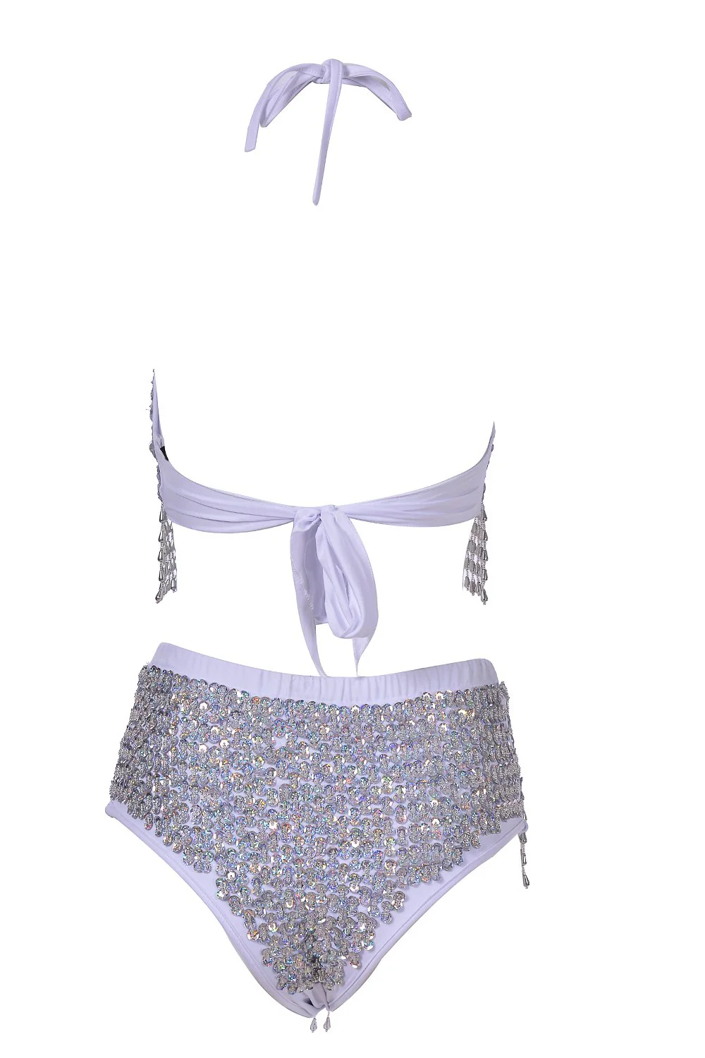Hand Stitched Sequin High Waisted Bottoms- Moonlight - Image 4