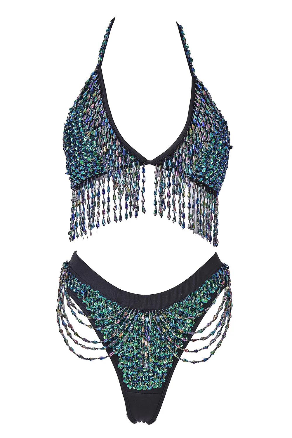 Hand Stitched Sequin Cheeky Bottoms- Chameleon - Image 6