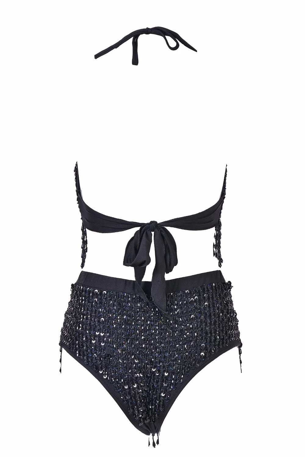 Hand Stitched Sequin Bra Top- Midnight - Image 6
