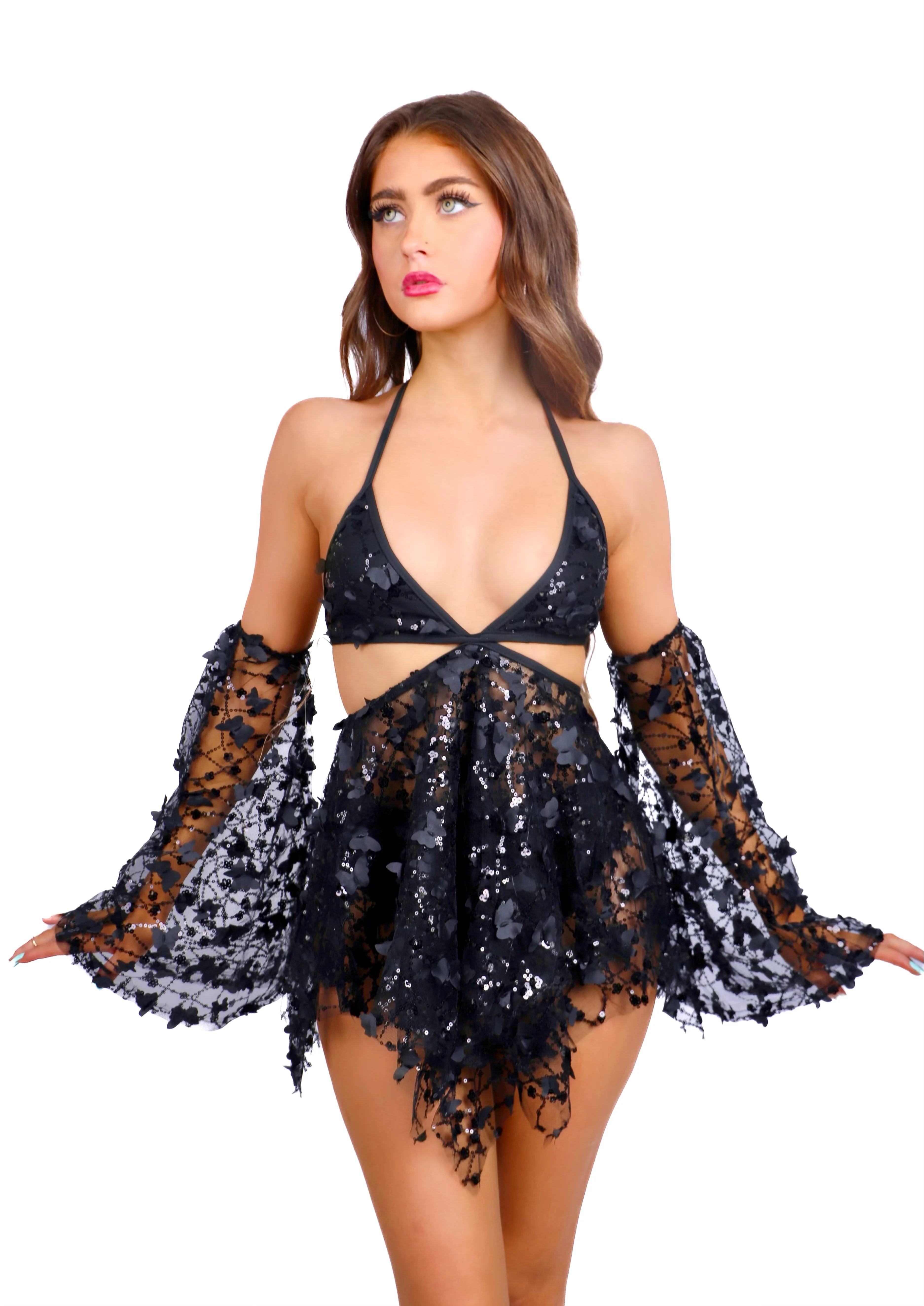 Midnight Fairy Blossom Dress