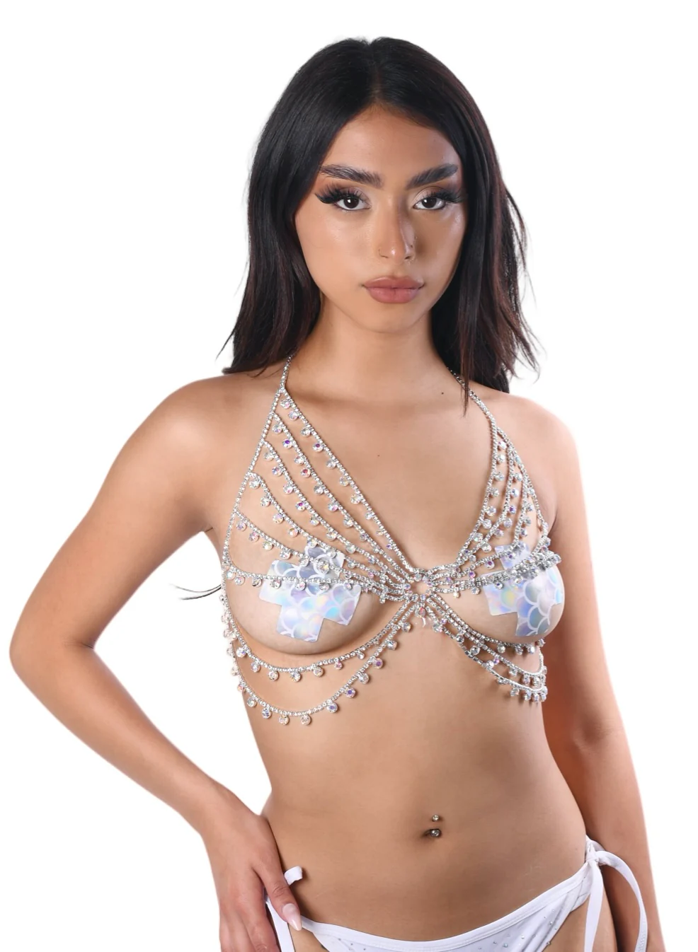 Iridescent Gem Rhinestone Top - Image 4
