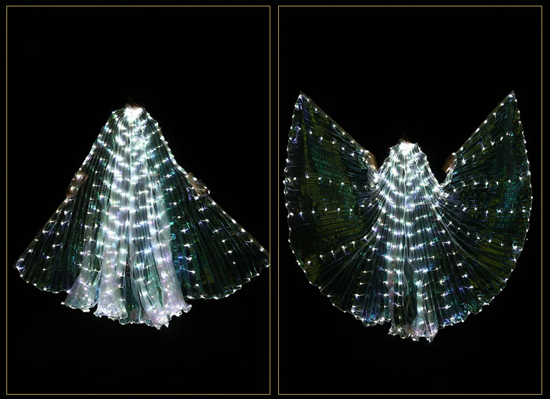 Iridescent White LED Butterfly Wings (300 Lights, Batteries Not Included) - Image 5