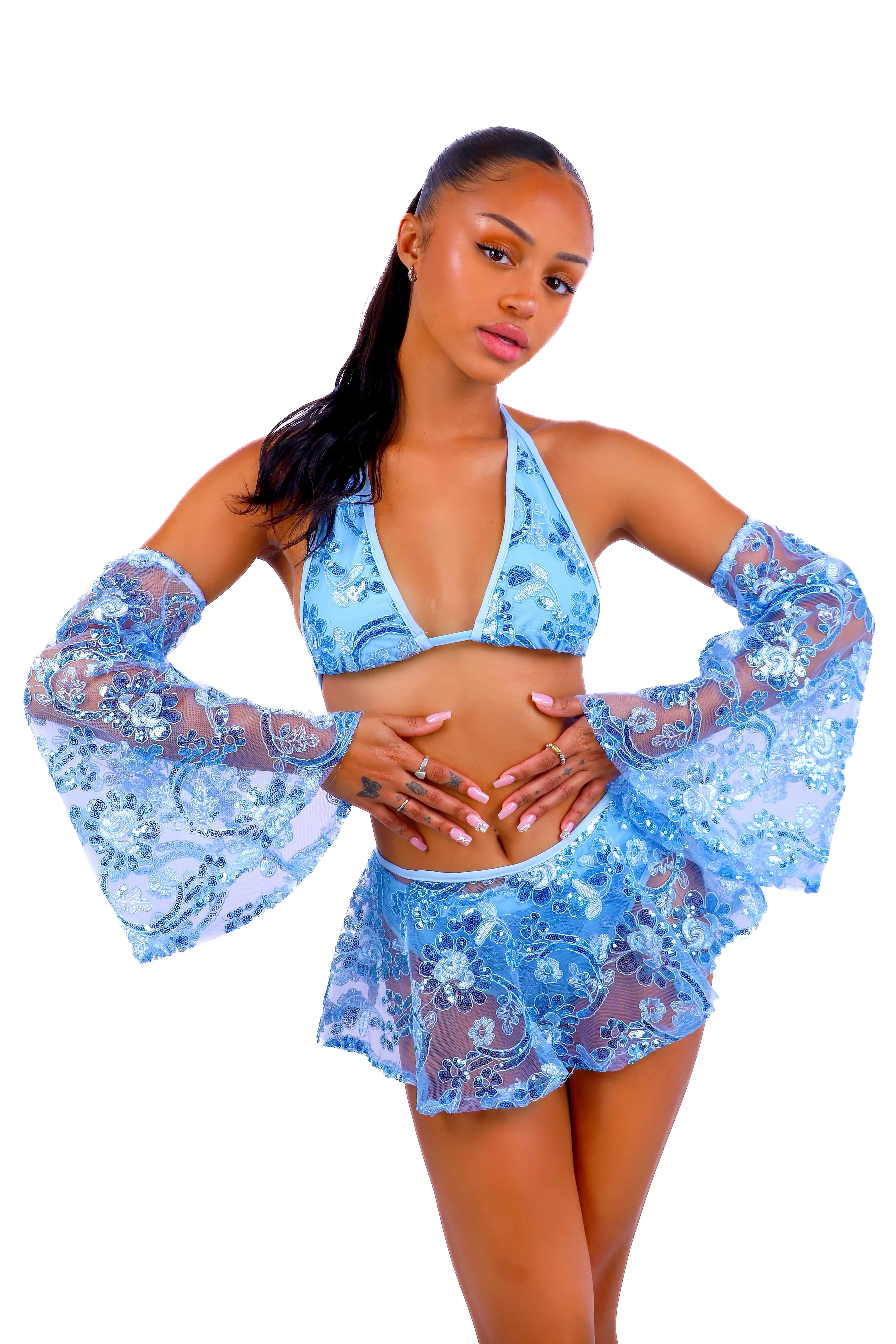 Sky Fantasy Fairy Blossom Arm Sleeves - Image 2