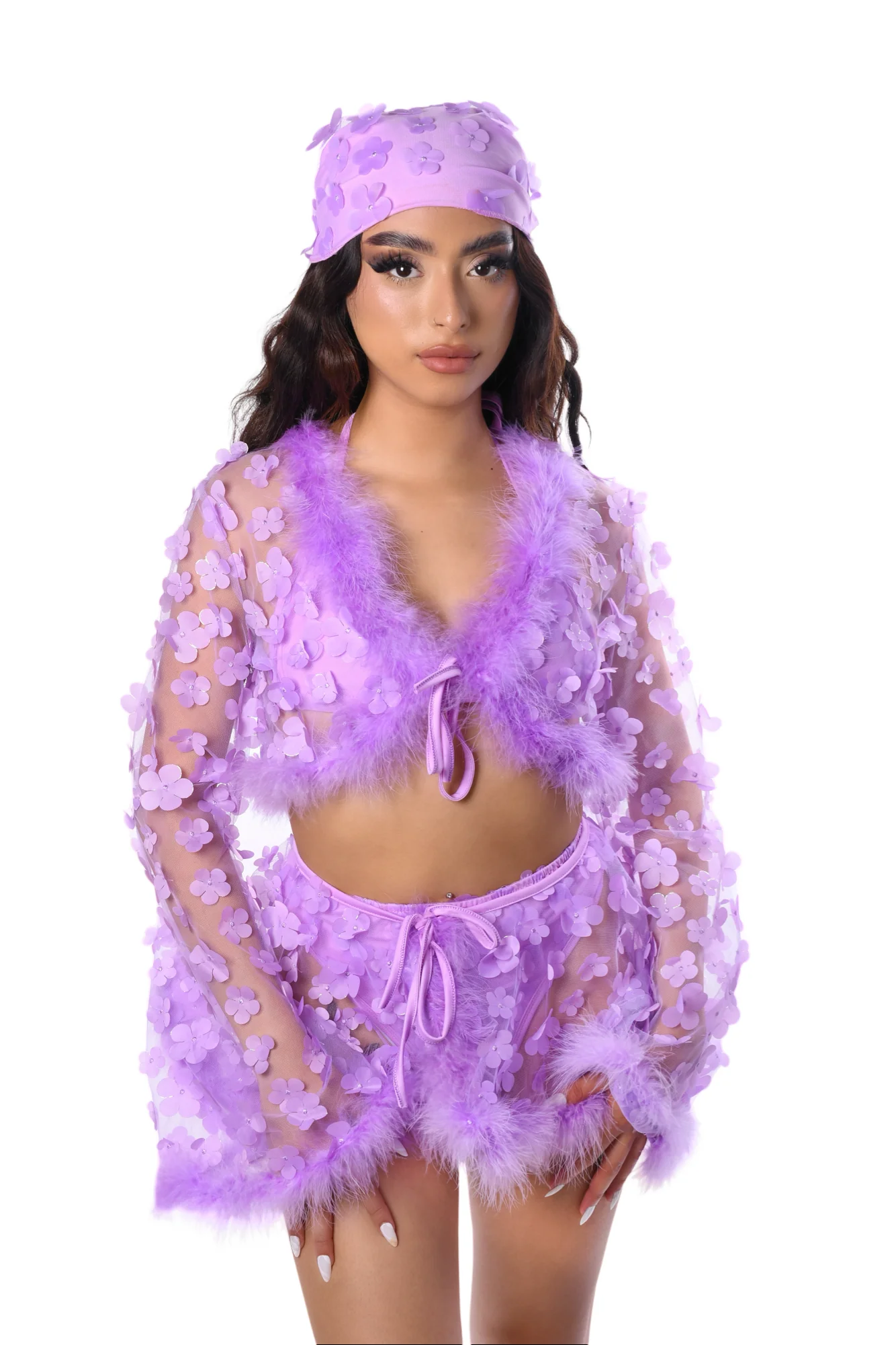 Lilac Blossom Fuzzy 3D Set - Image 4