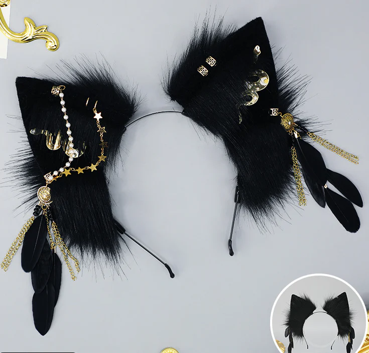 Midnight Animal Fuzzy Headband