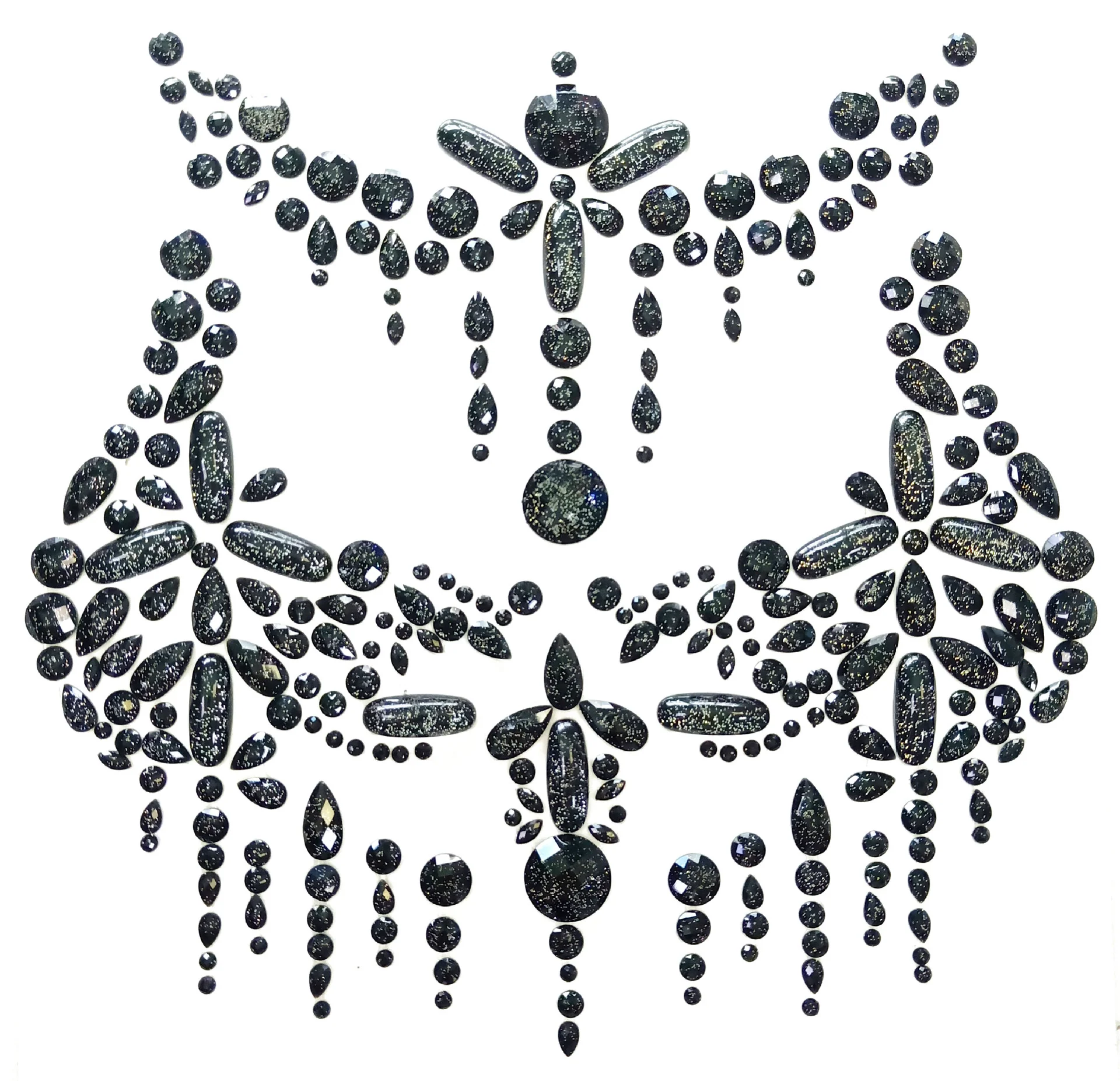 Midnight Rhinestone Crystal Body Jewels, Chest Jewels - Image 2