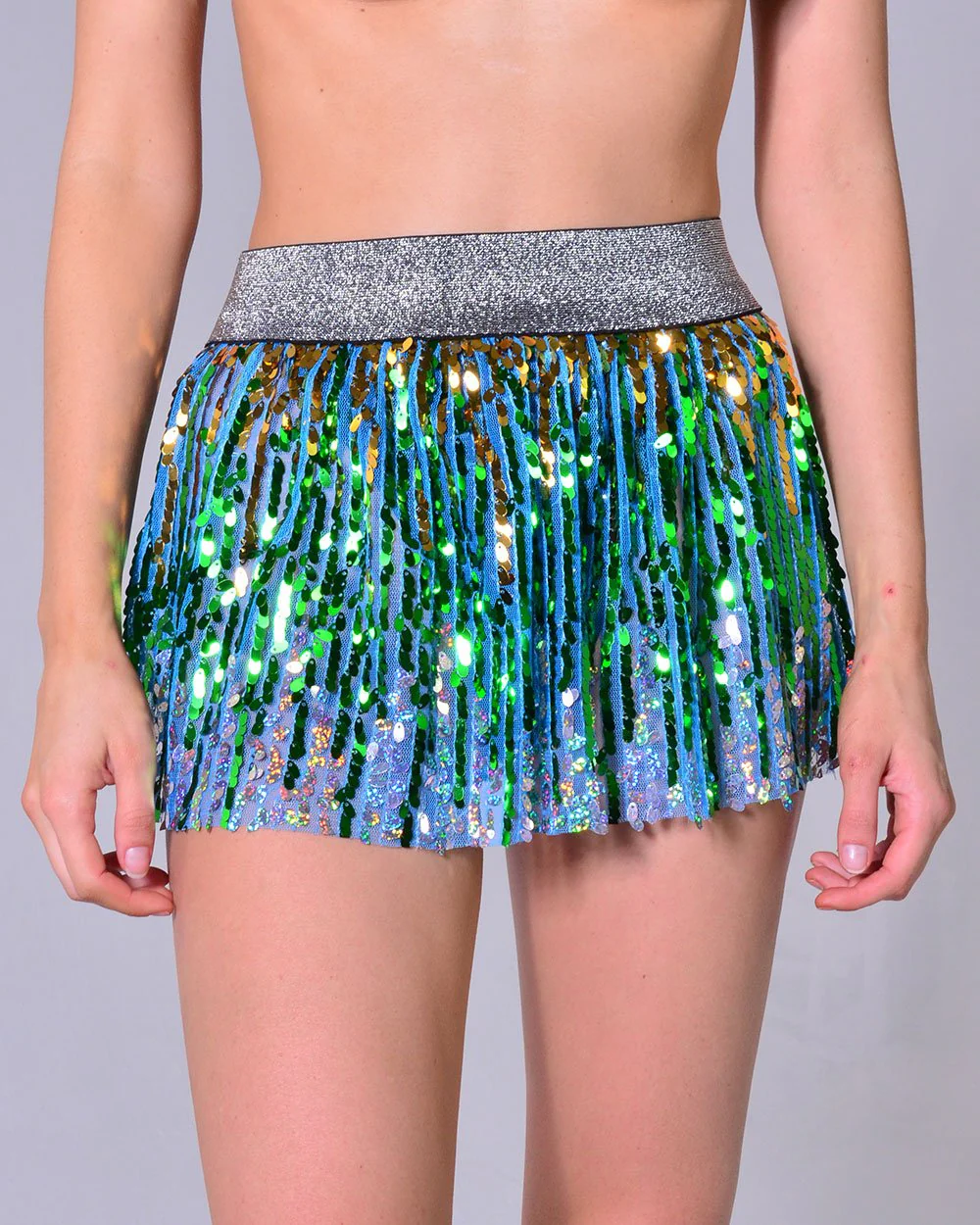 Mini Sequin Skirt - Oceanside - Image 5