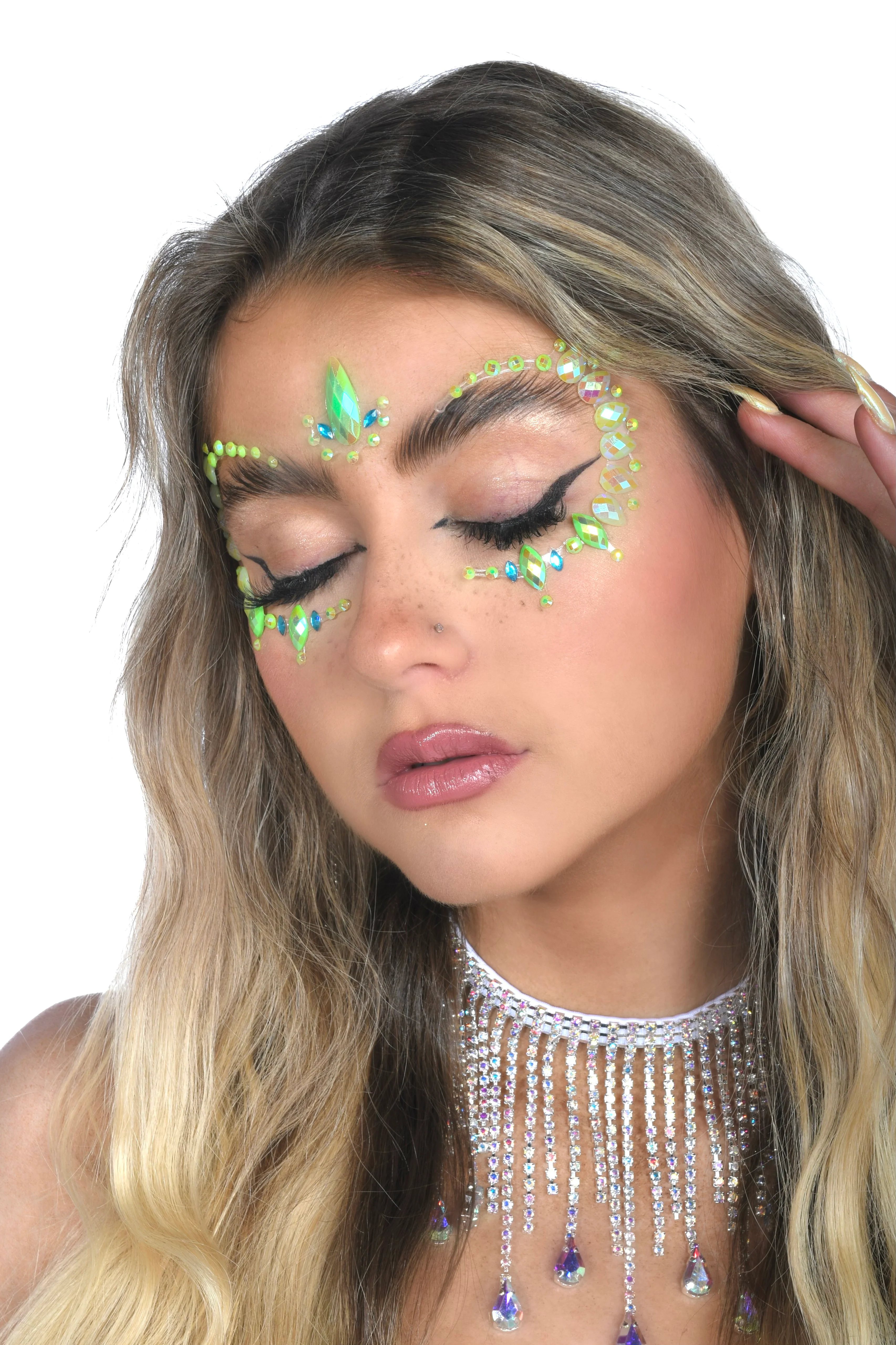 Neon Rhinestone Crystal Face Jewels - Image 2
