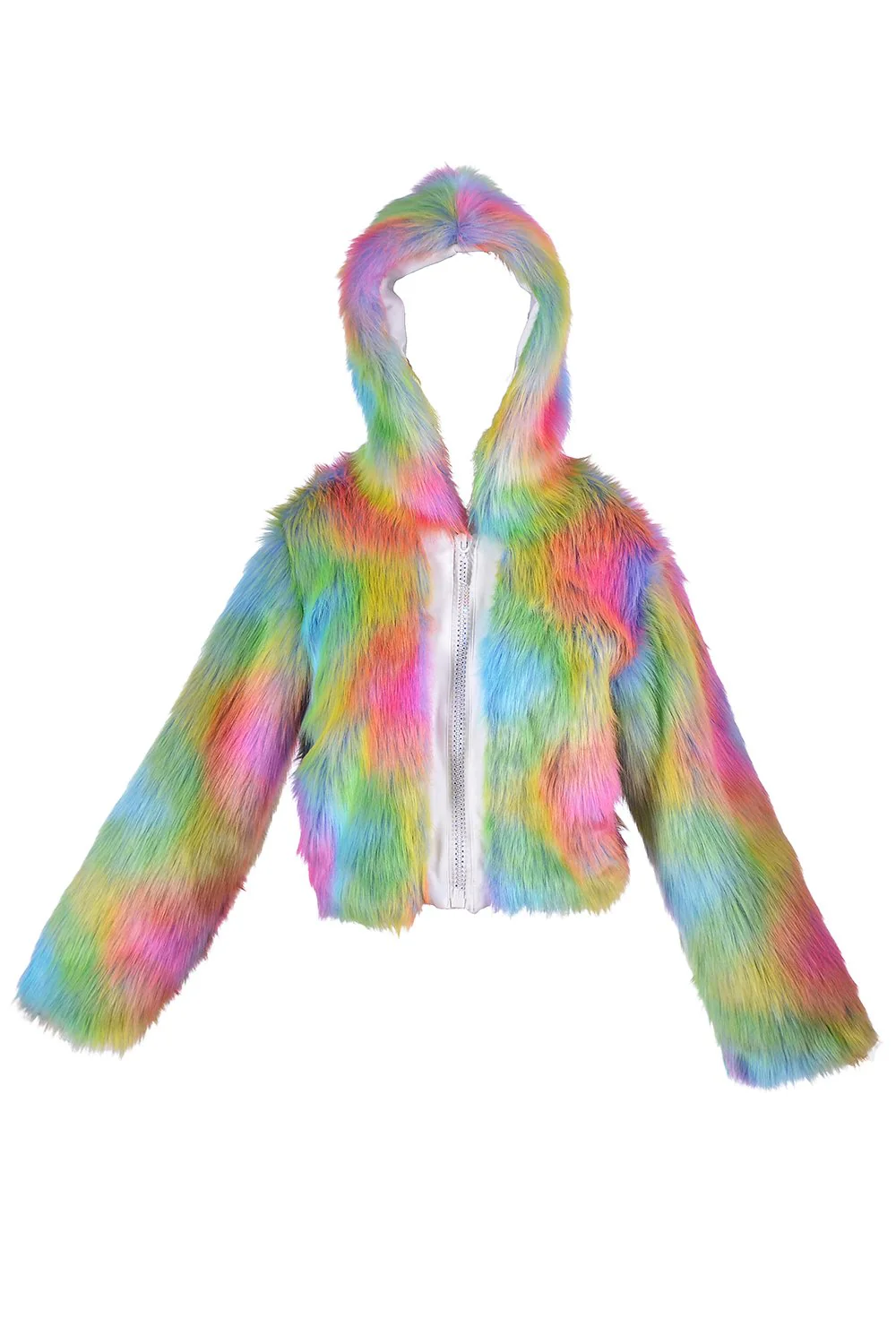 Nocturnal Wonderland Faux Fur Jacket - Image 5