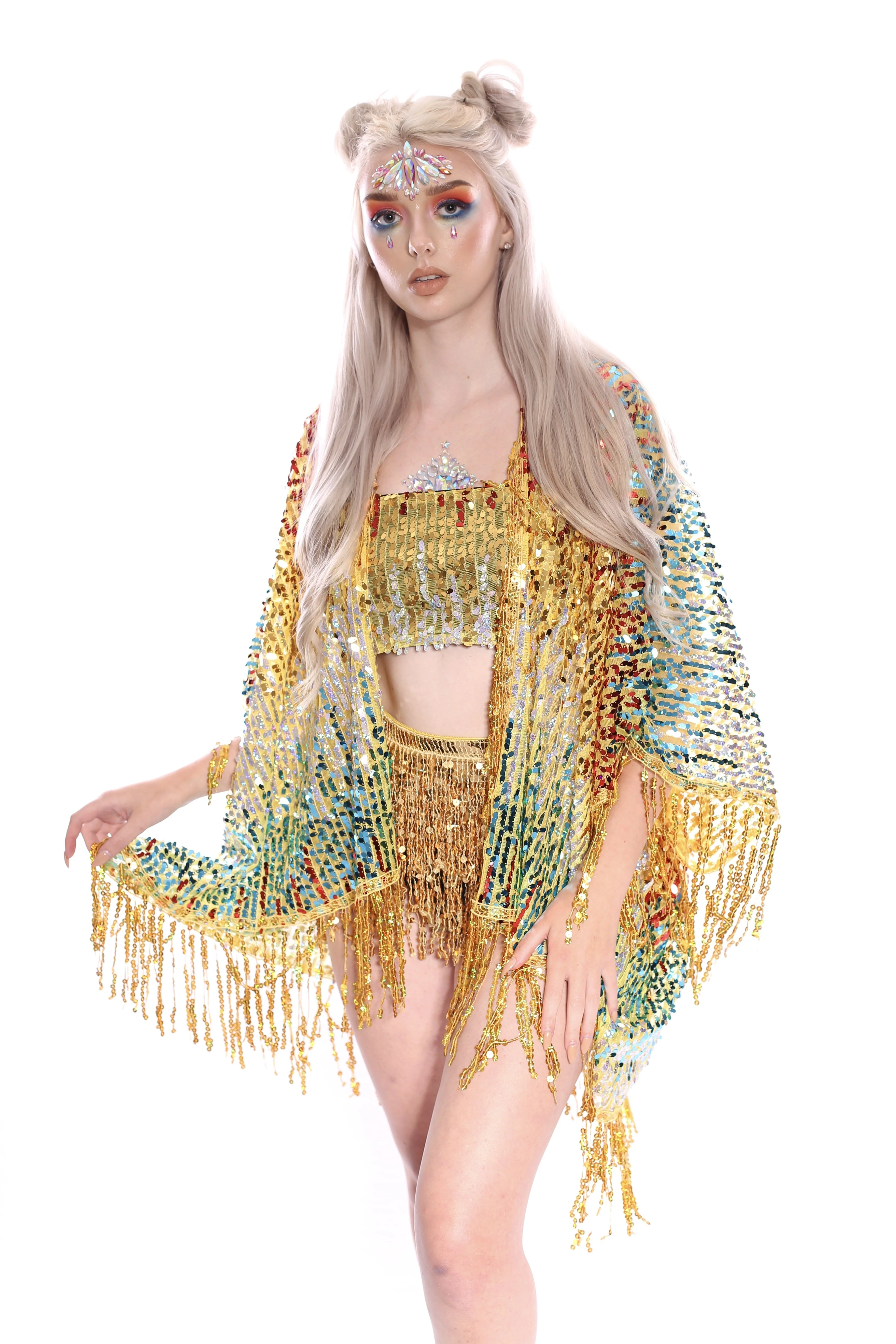 Palace Queen Tassel Sequin Kimono - Image 4